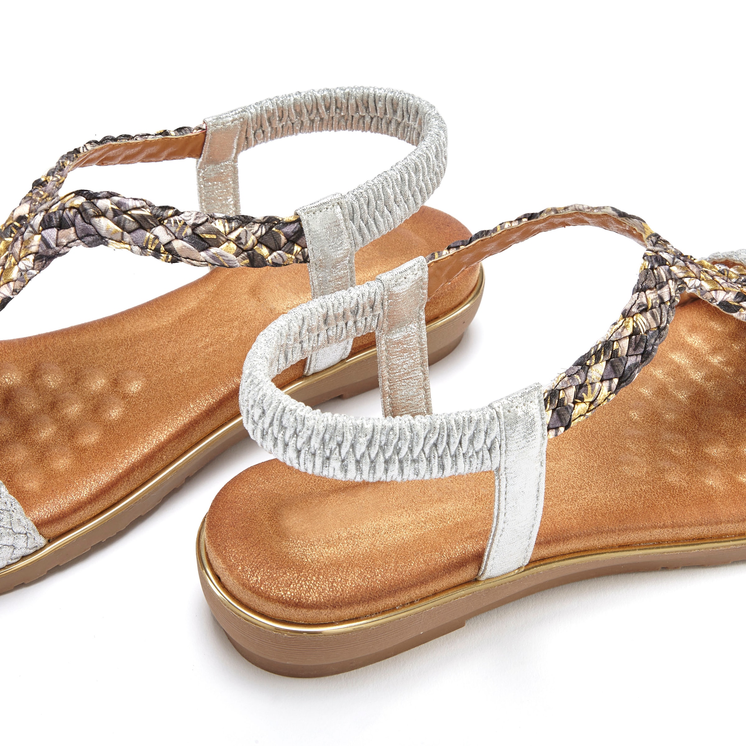 Vivance Sandale »Sommerschuh«, Sandalette, Sommerschuh mit geflochtenen Riemchen und weichem Fußbett
