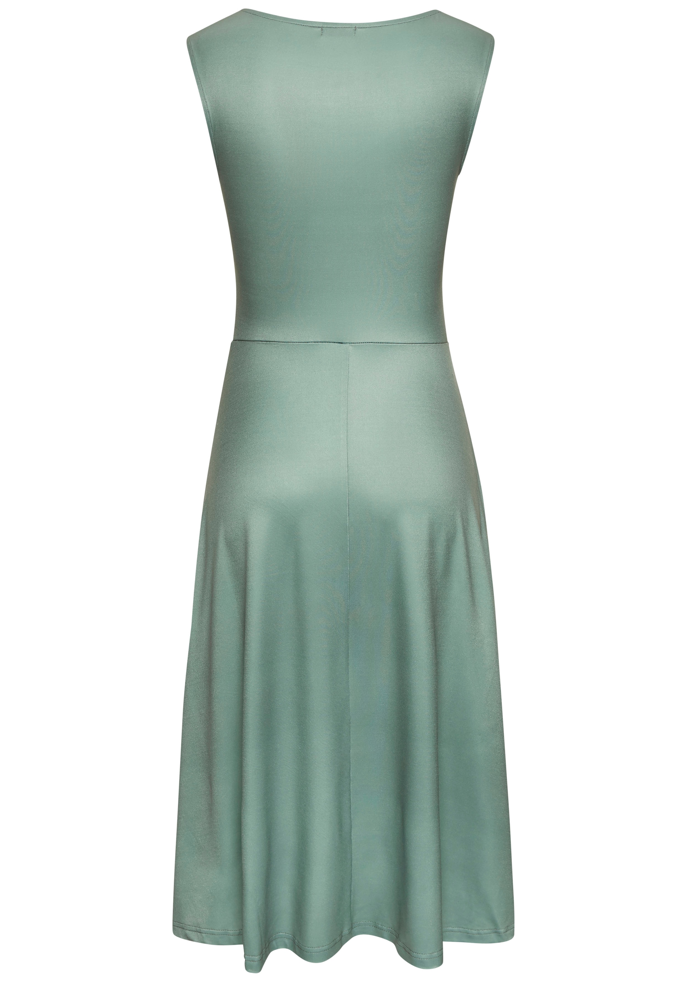 LASCANA Midikleid, mit dekorativen Riegeln und goldenen Zierknöpfen, bügelfrei