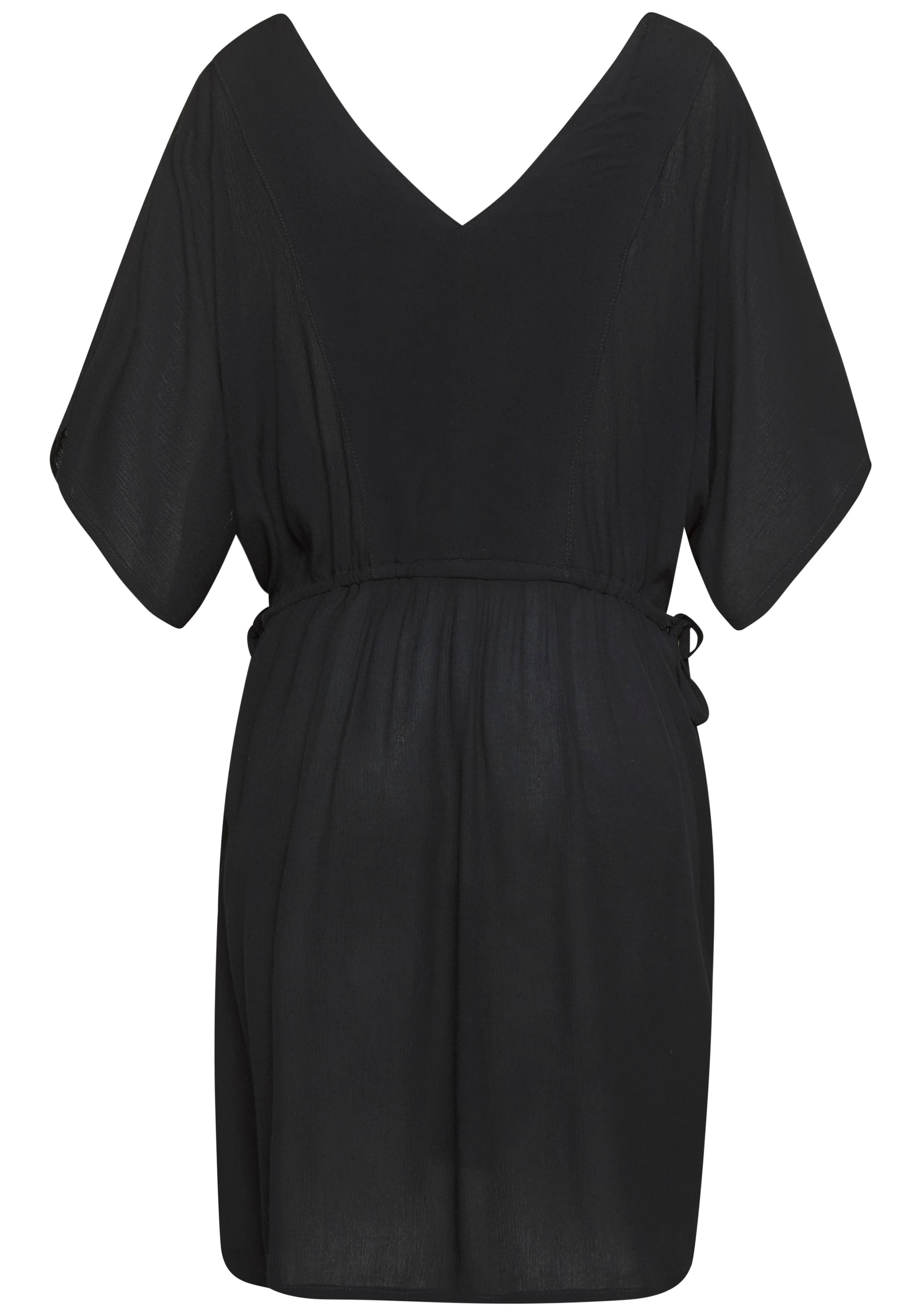 s.Oliver Longtunika aus gekreppter Viskose, kurzes Strandkleid, Blusenkleid, taillierbar