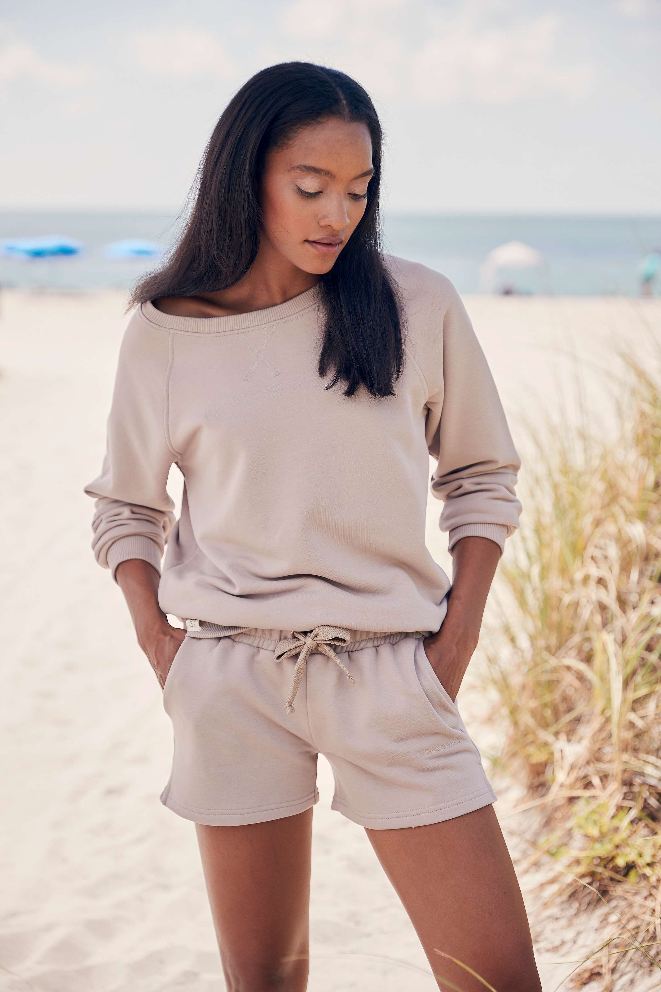 LASCANA Sweatshirt, aus organischer Baumwolle, Loungewear