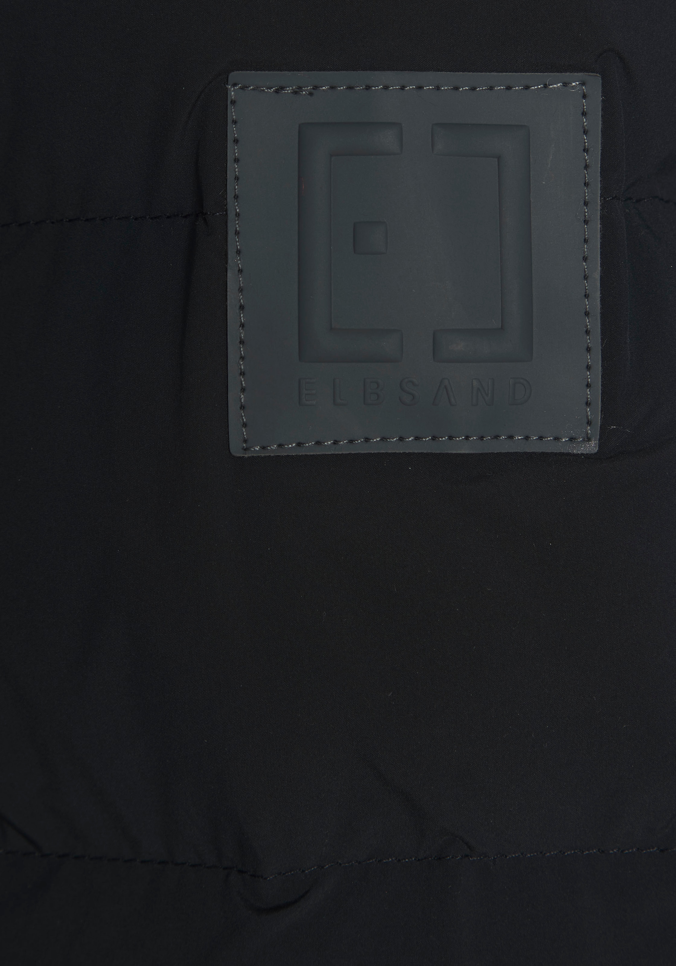 Elbsand Steppjacke mit großem seitlichen Logo-Print