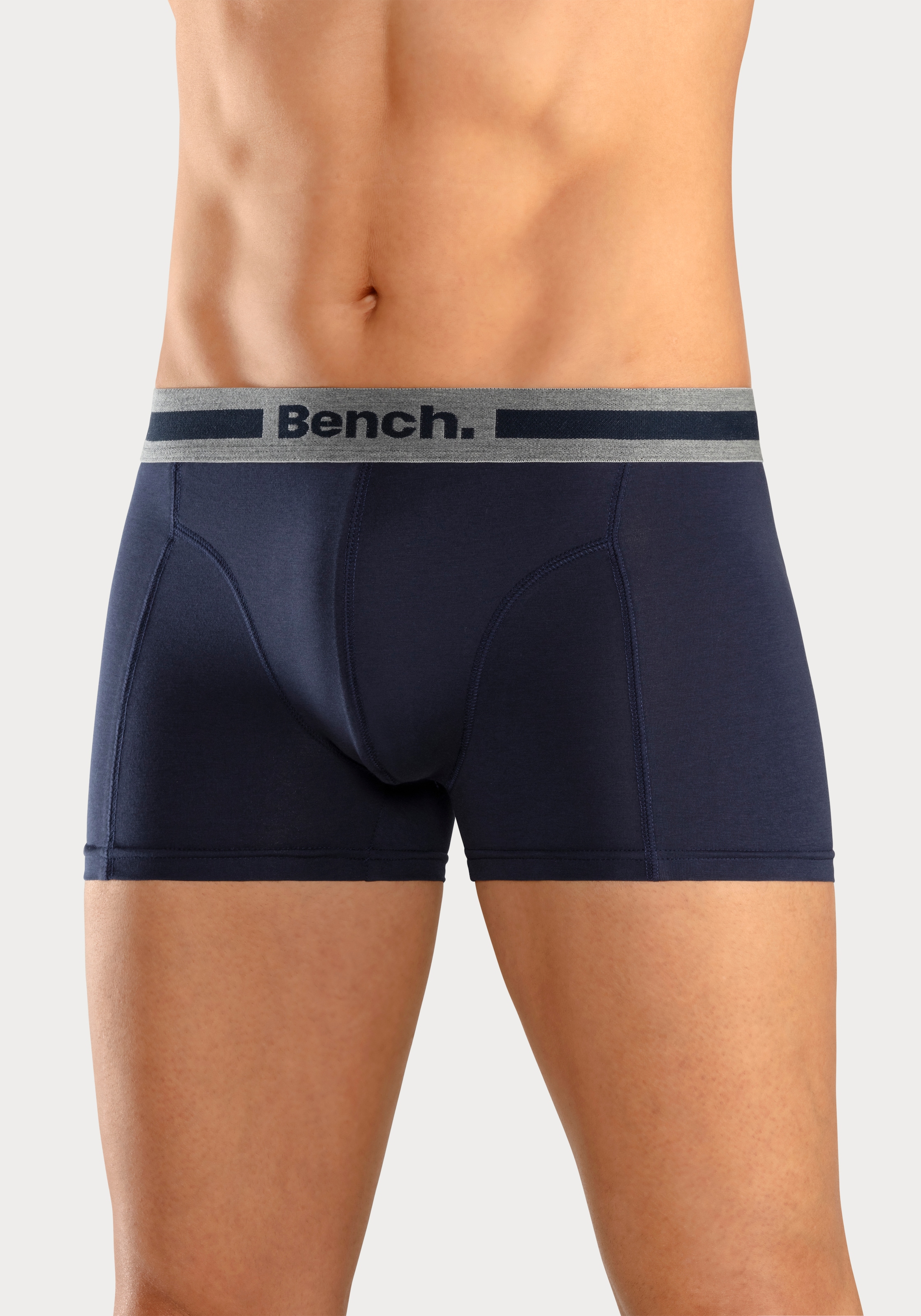 Bench. Boxer »Boxershorts für Herren«, (Packung, 4 St.), Unterhosen mit Overlock-Nähten vorn