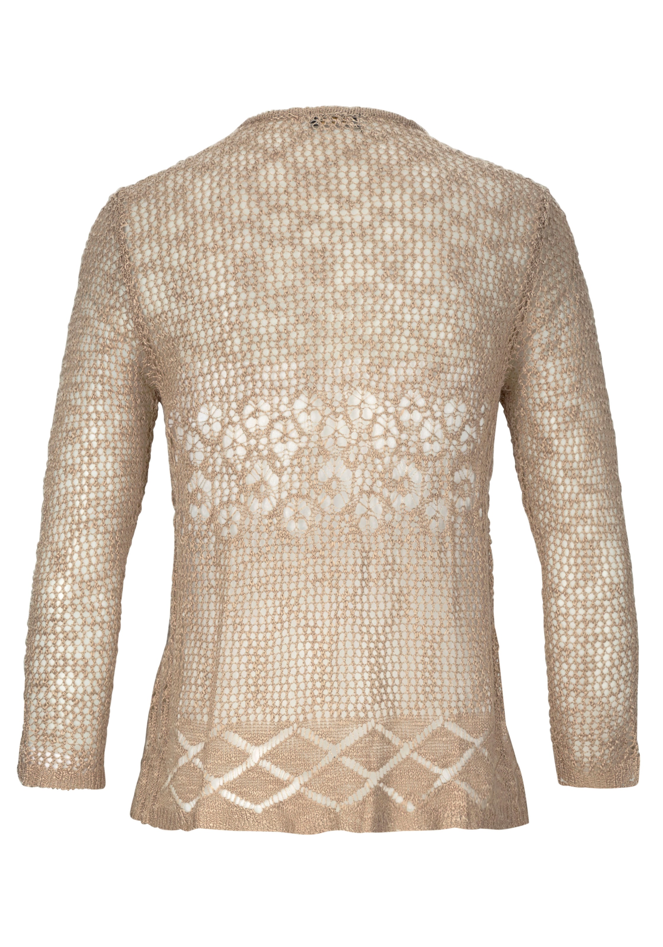 s.Oliver Strickjacke in luftiger Häkeloptik, sommerlicher Cardigan, lockere Passform