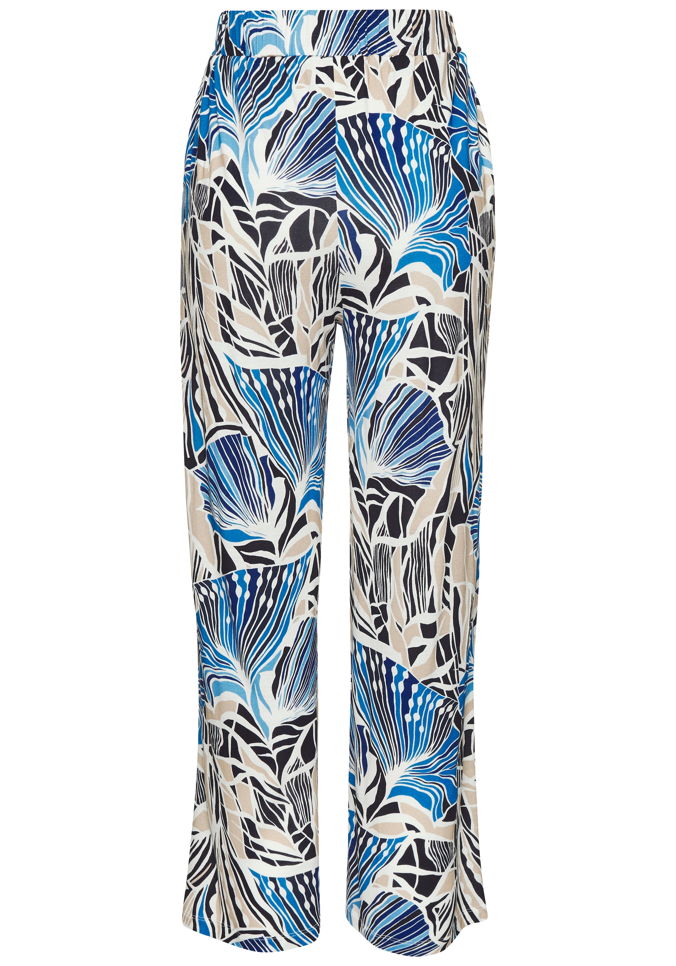 LASCANA Palazzohose  aus Viskosejersey, Sommerhose mit Alloverprint und Taschen