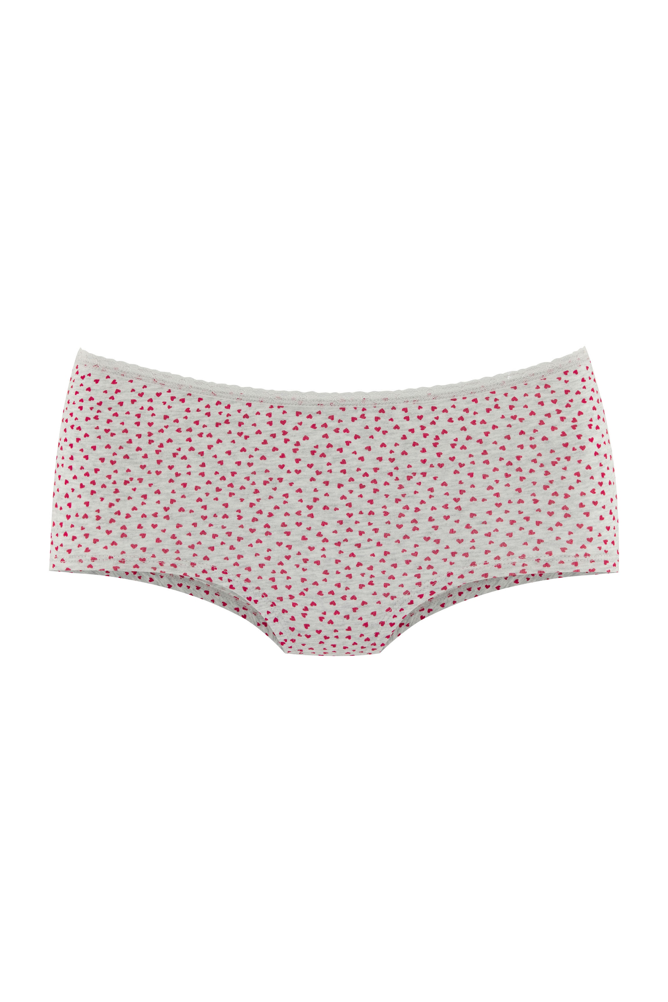 LASCANA Panty, (5er-Pack), mit süßen Herzchen-Prints und aus elastischer Baumwoll-Qualität