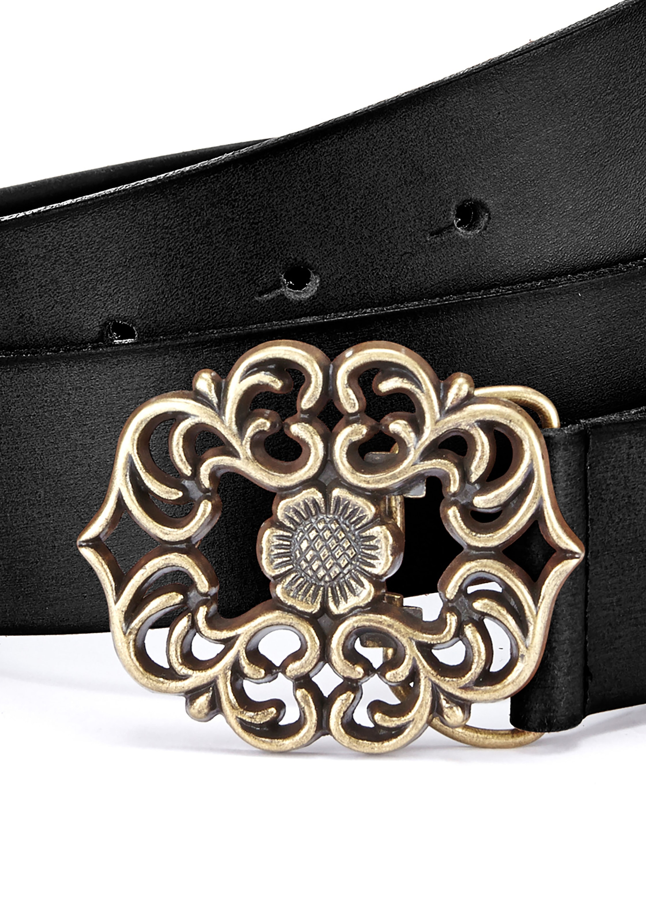 LASCANA Hüftgürtel »Ledergürtel« Gürtel mit Metallschließe, Hosengürtel, Jeansgürtel