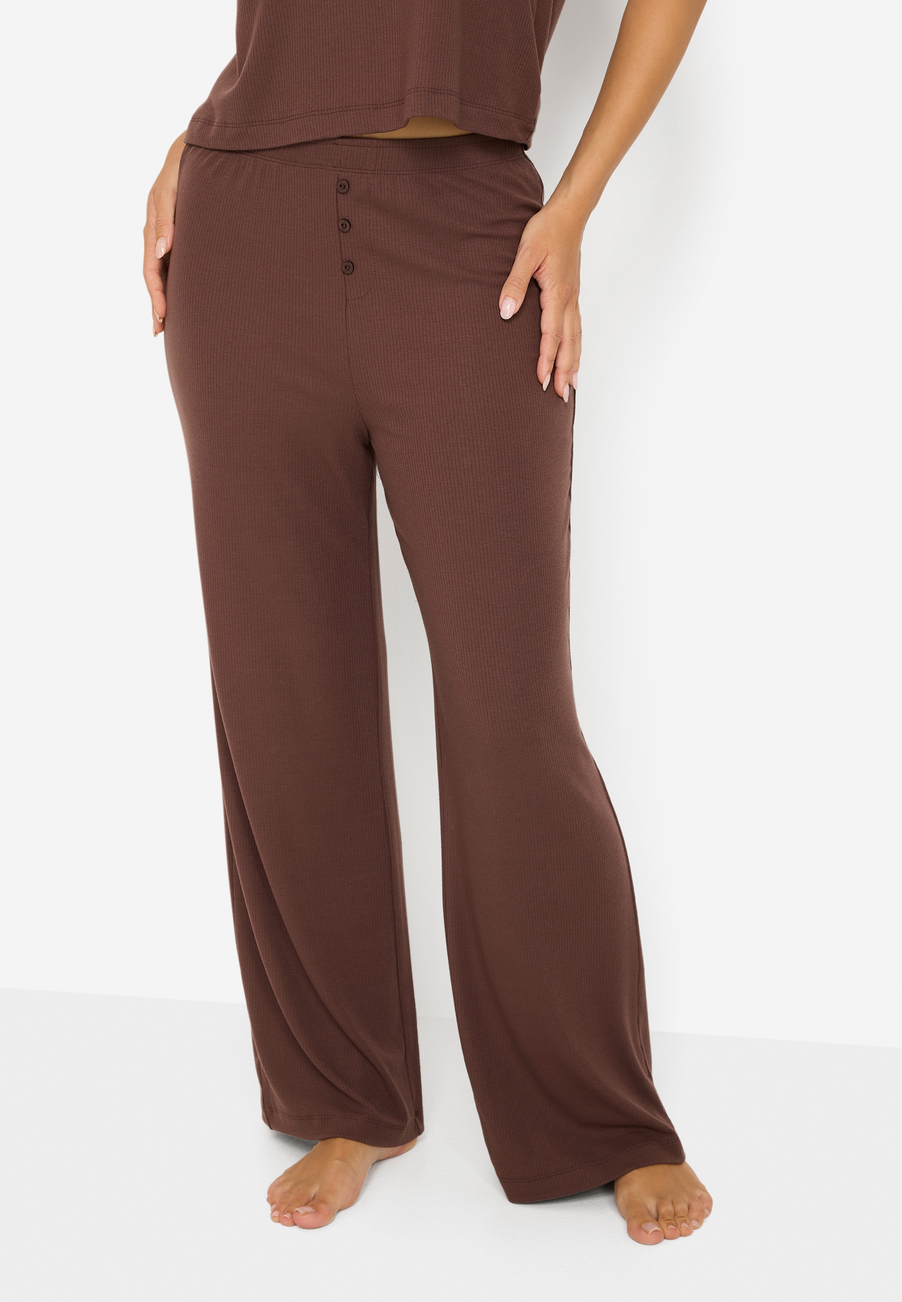LSCN by LASCANA Pyjama Set, 2 mit kleiner Zierknopfleiste an der Hose
