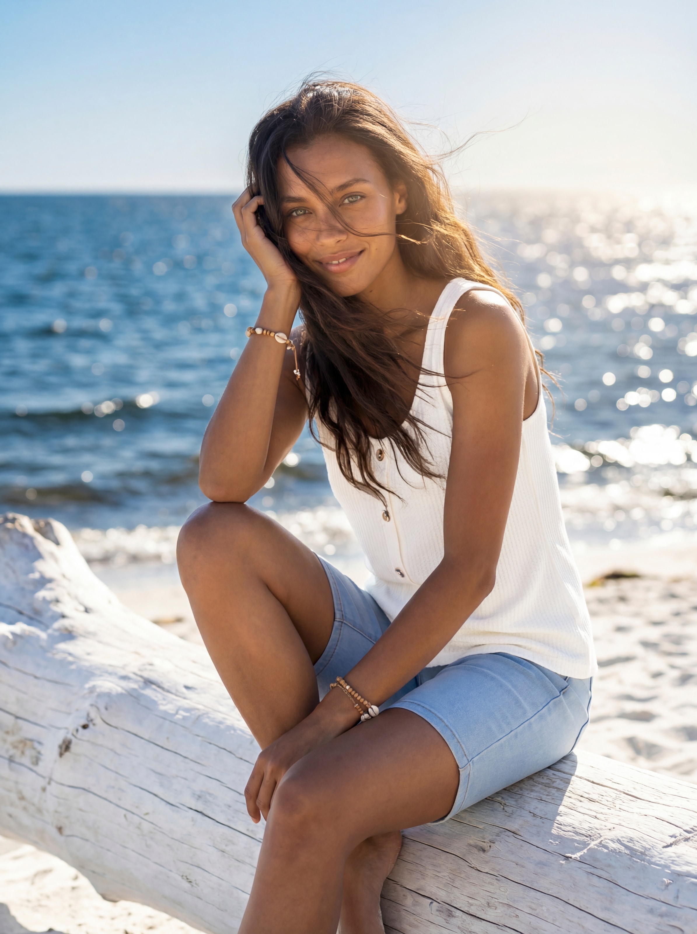 LASCANA Trägertop »mit Zierknopfleiste« aus weicher Piqué-Qualität