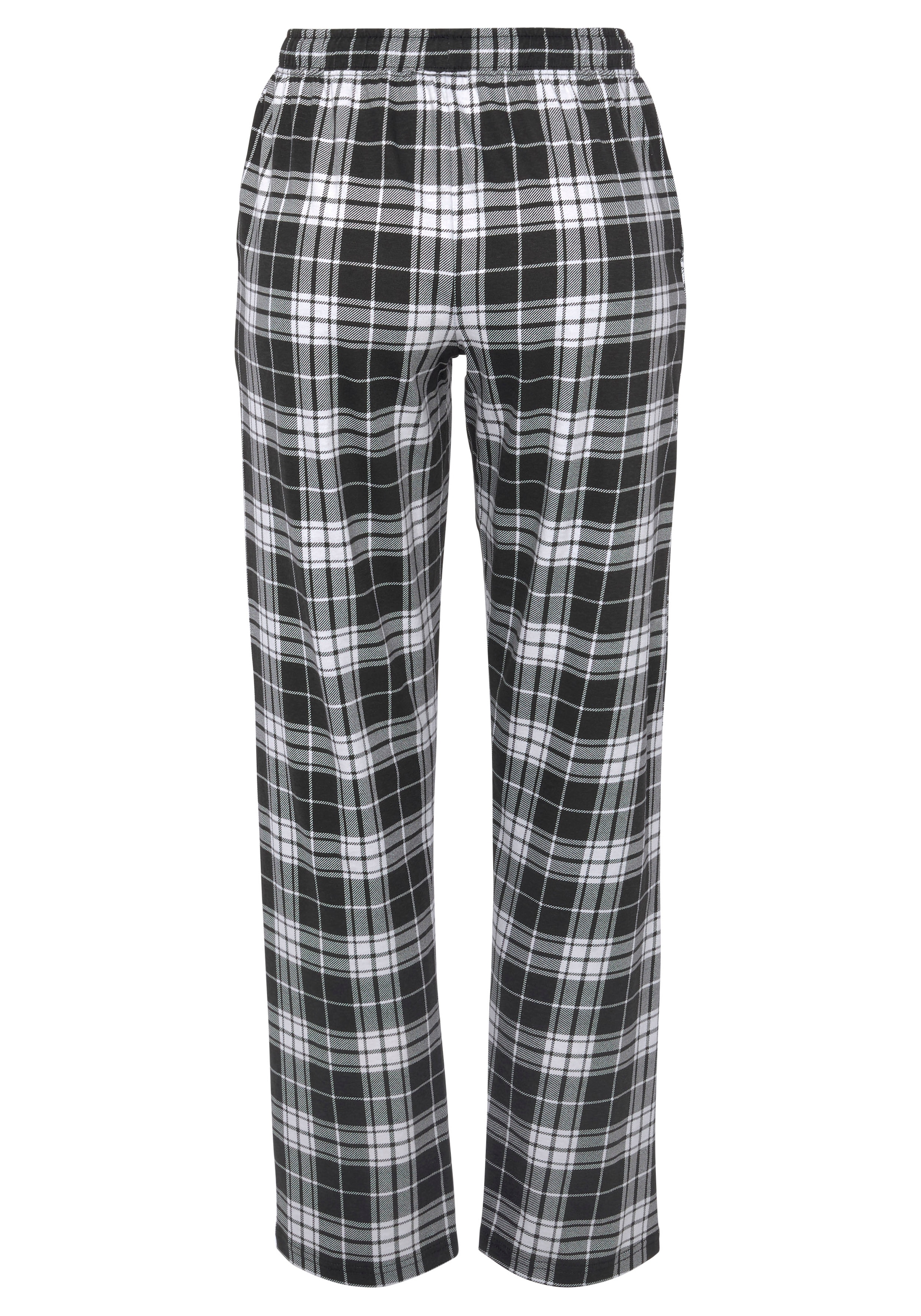 Vivance Dreams Pyjamahose, mit Schwarz-Weiß-Druck