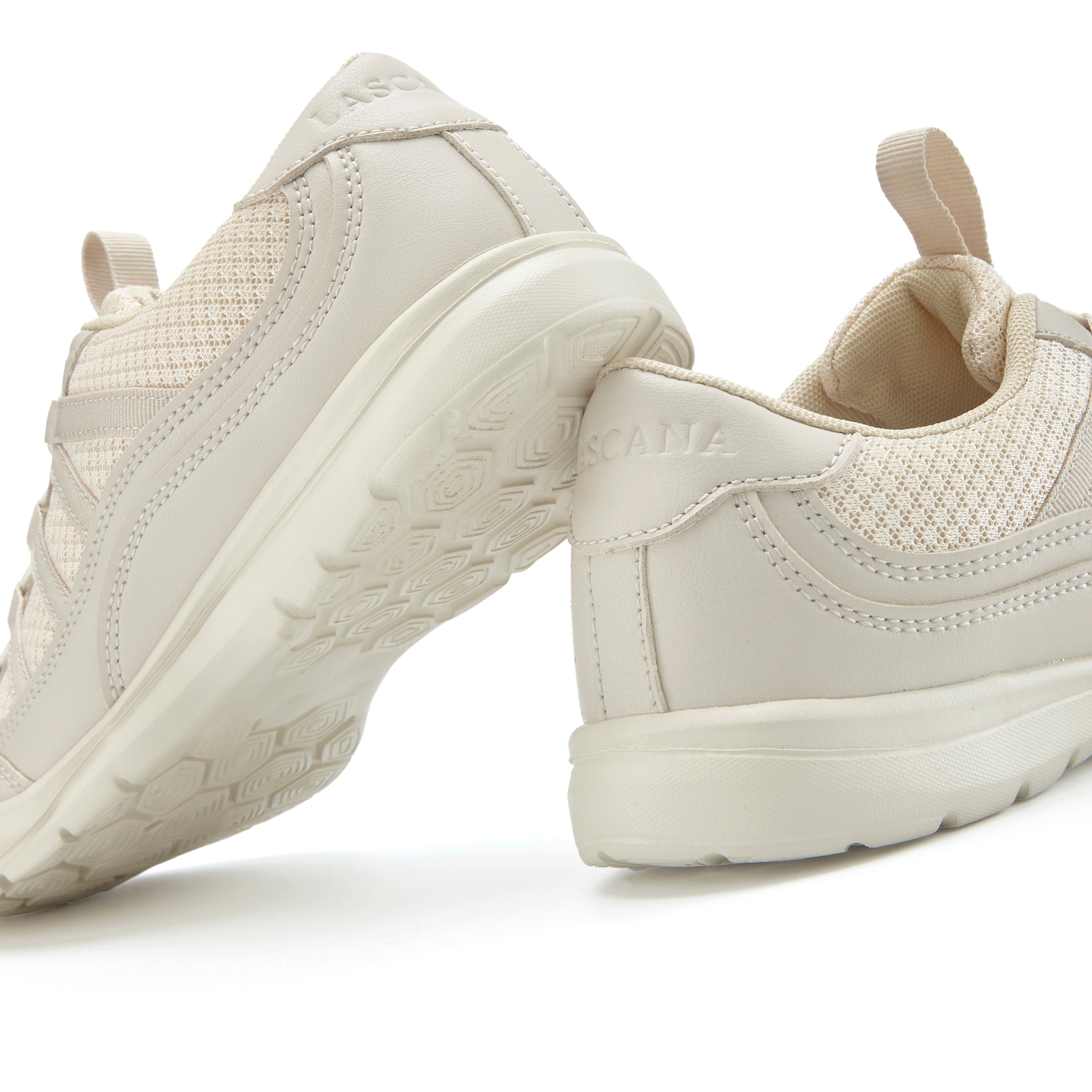 LASCANA Sneaker, Slip-On Freizeitschuh, Halbschuh mit elastischen Schnürbändern VEGAN