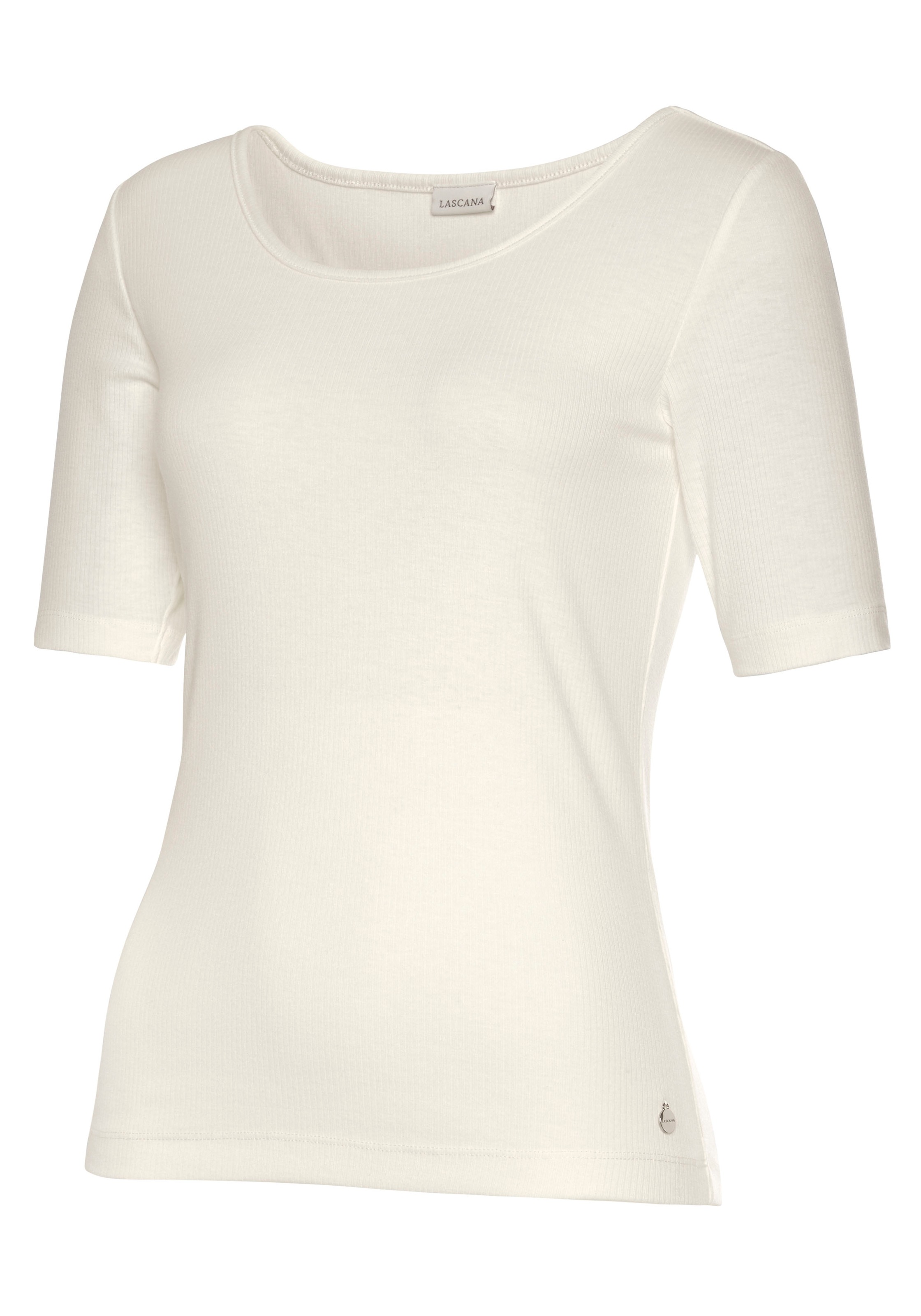 LASCANA Pyjamaoberteil, aus Rippstrick