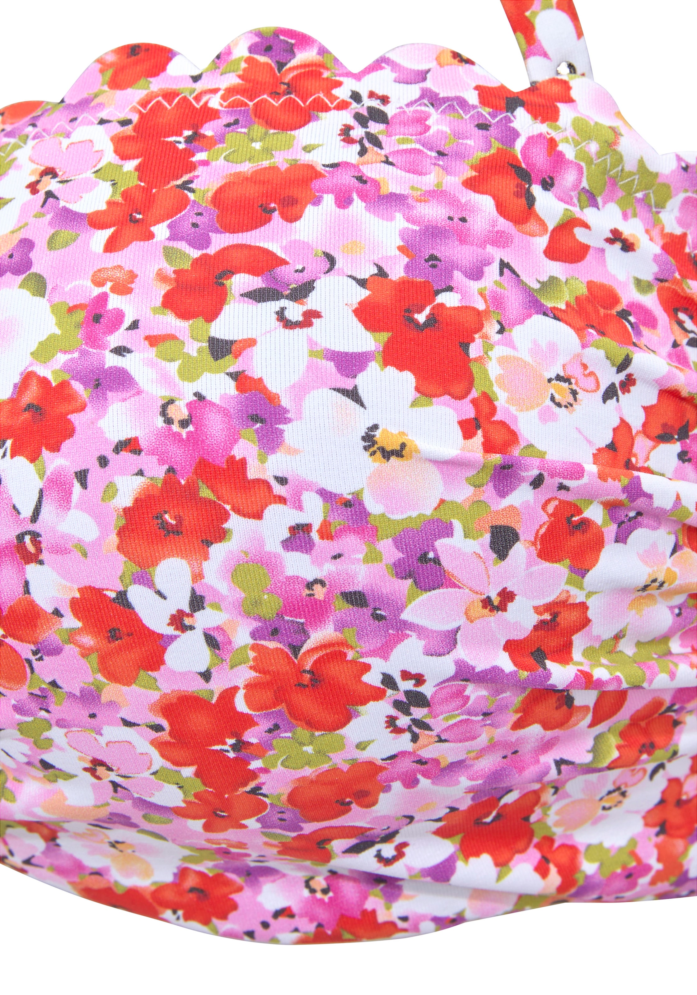 LASCANA Bügel-Bandeau-Bikini-Top »Jasmin«, im Blümchen-Druck