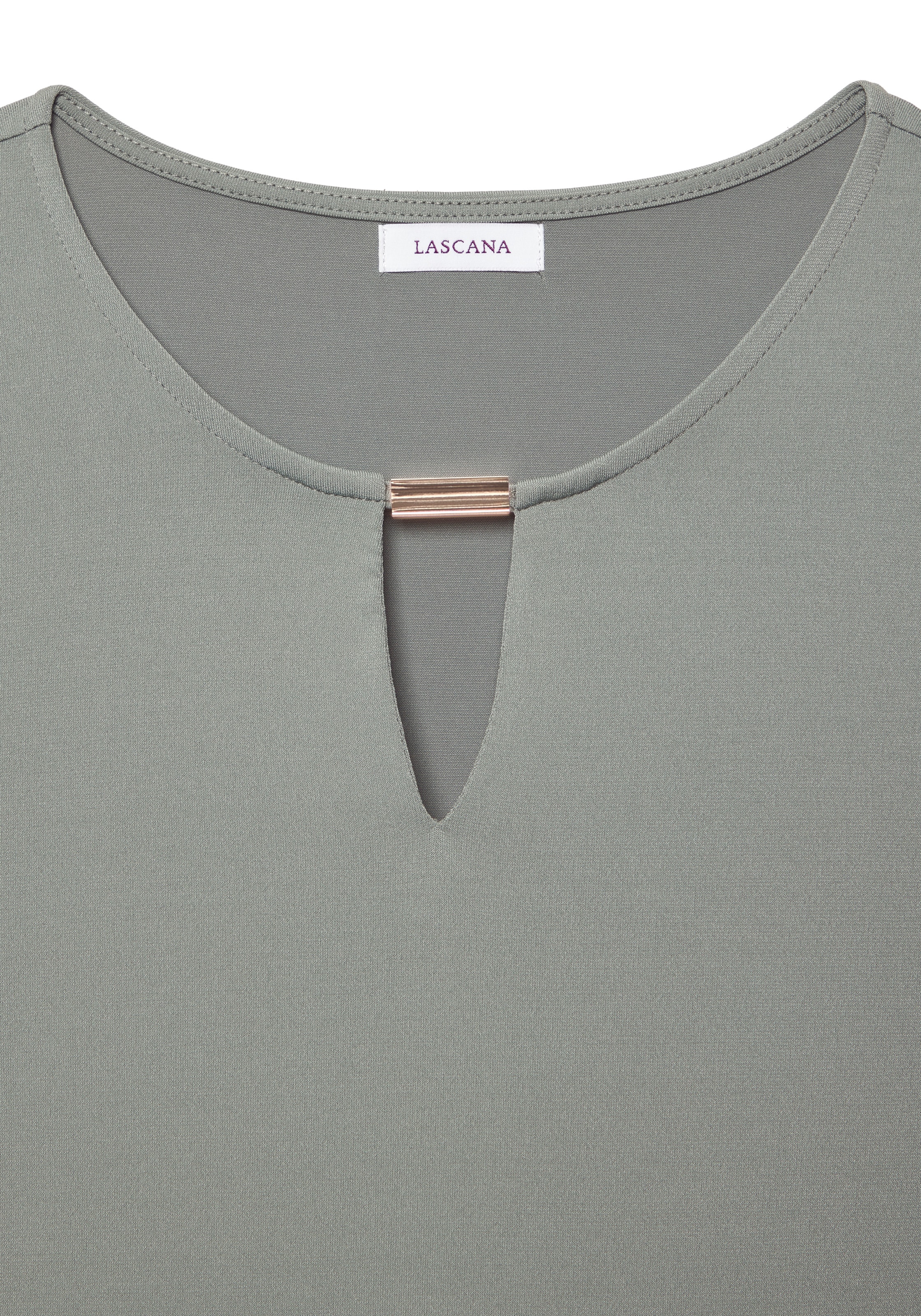 LASCANA Tanktop aus glatter Jerseyqualität mit Cut-out, elegantes Sommertop, bügelfrei