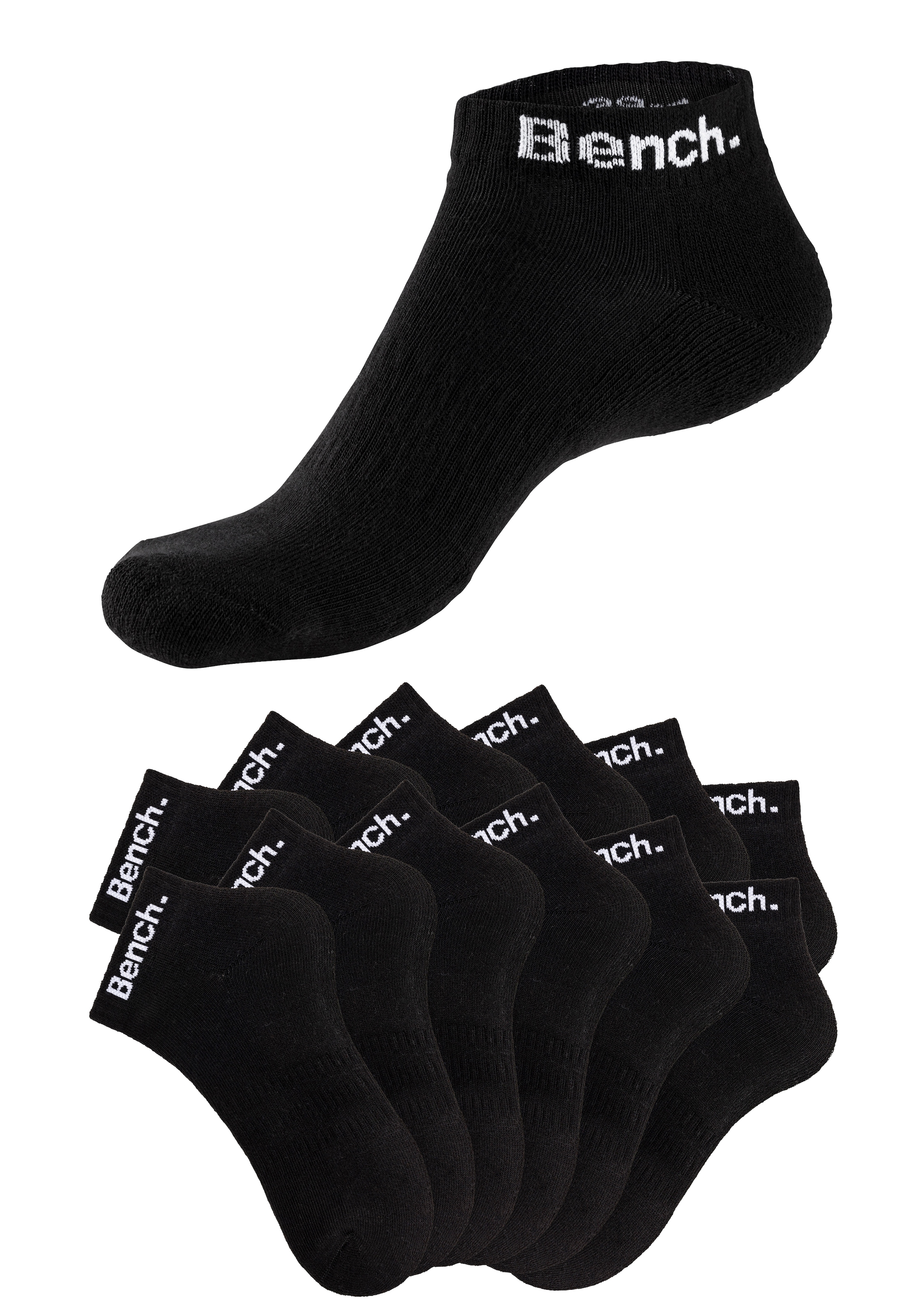 Bench. Sportsocken, (Packung, 12 Paar), Tennis Kurzsocken mit Halbfußfrottee