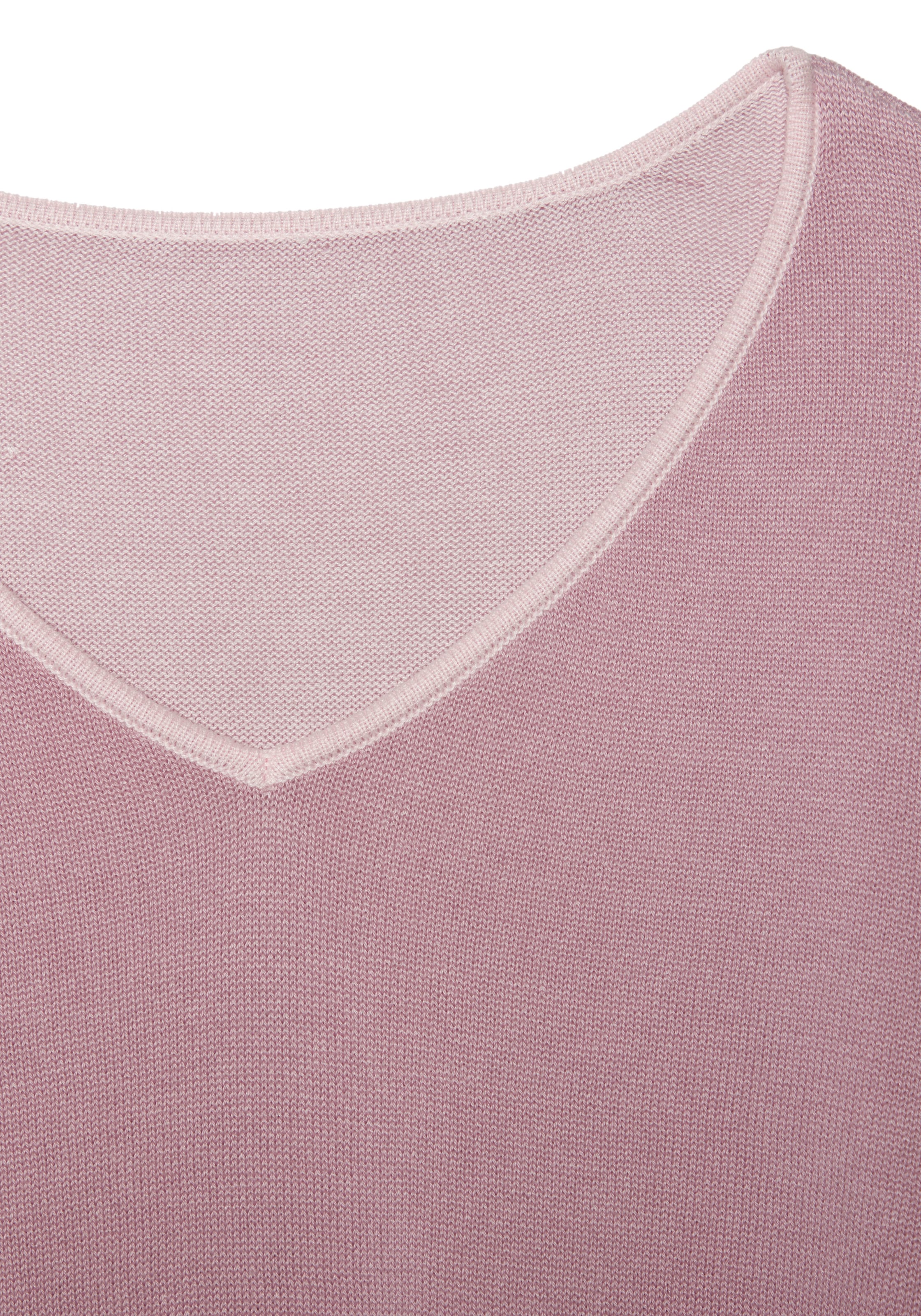Vivance V-Ausschnitt-Pullover mit Kontrastkanten, casual