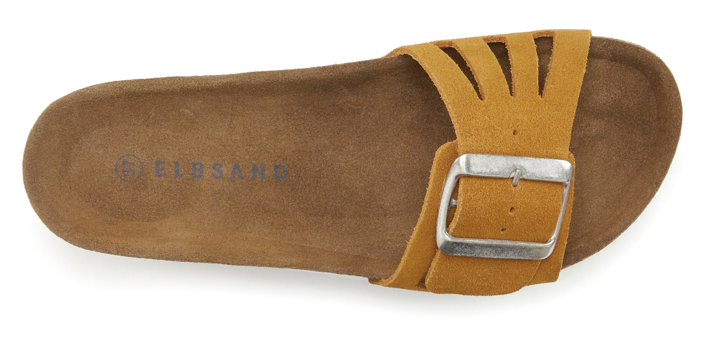 Elbsand Pantolette »Sandale«, Mule, offener Schuh aus Leder mit weichem Komfortkorkfußbett