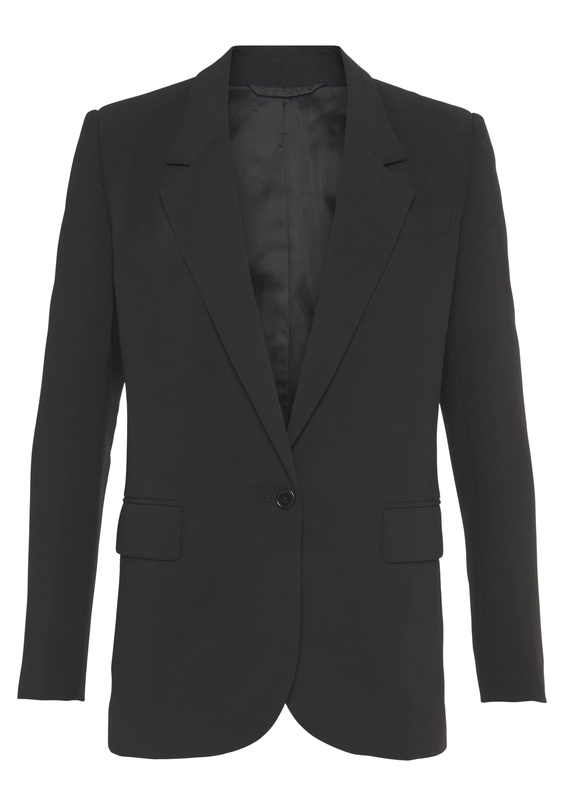 LASCANA Longblazer, mit Reverskragen und Schlitz hinten, Damenblazer, elegant-chic