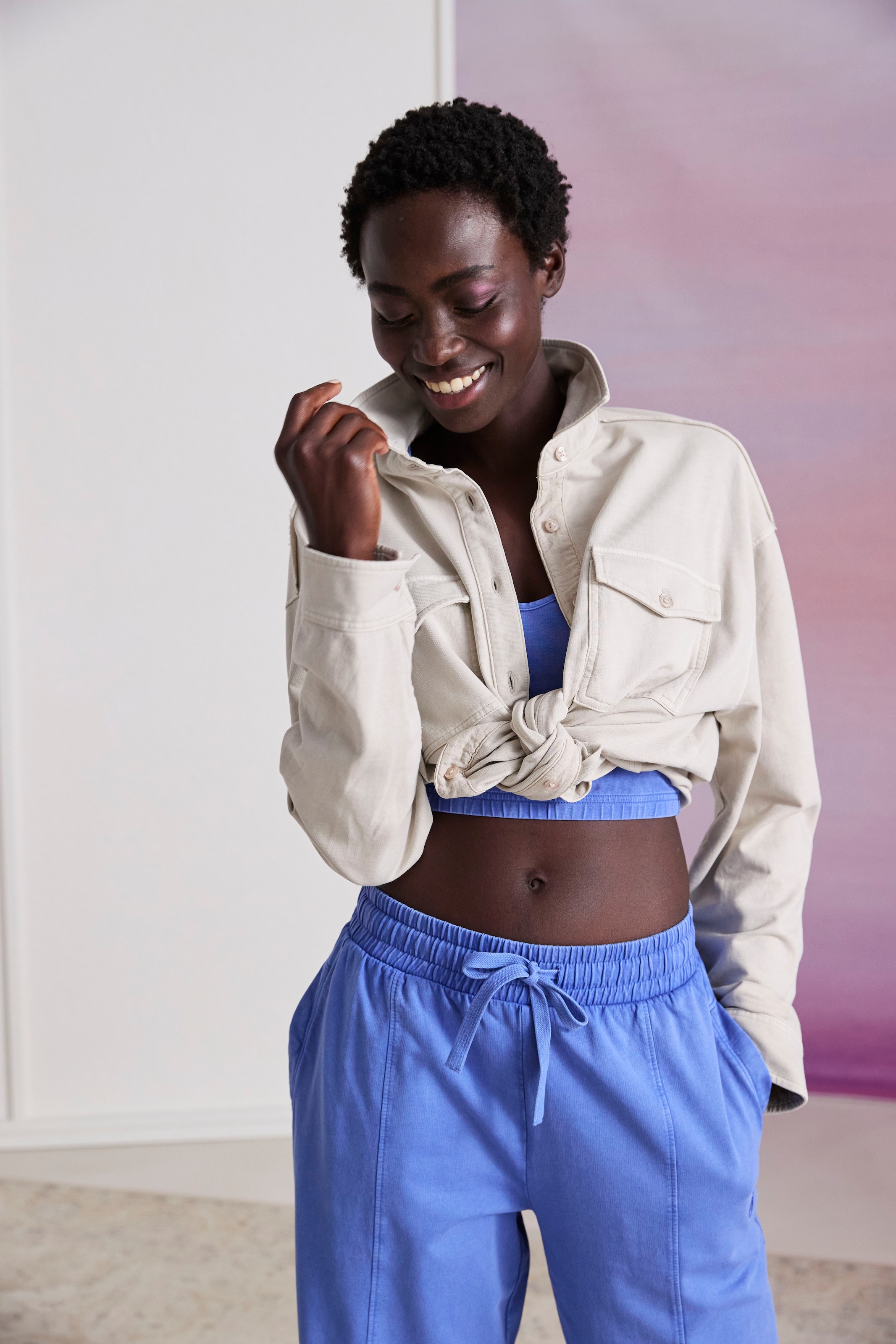 Buffalo Blusenshirt, Loungeshirt im Used-Look, Loungewear