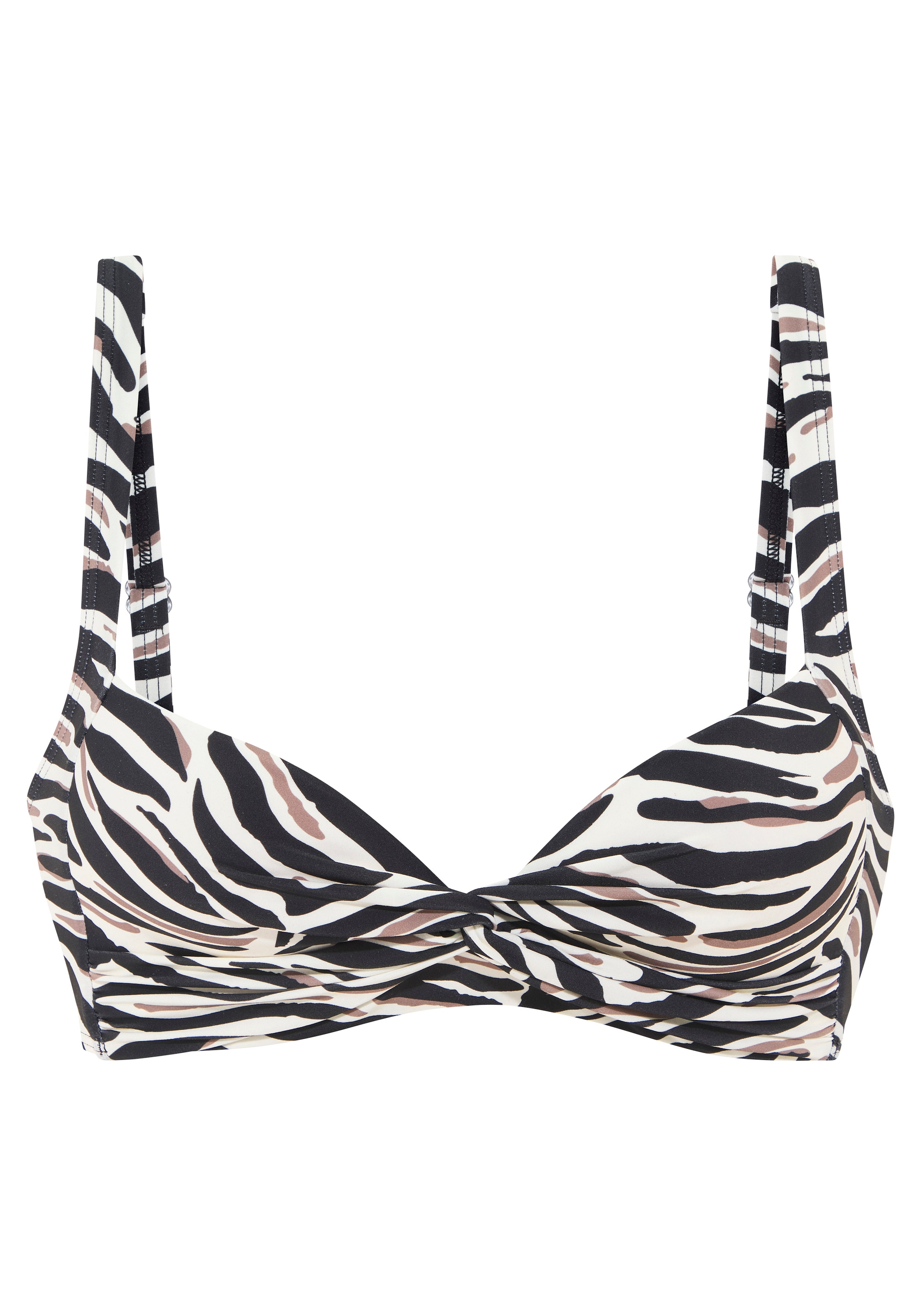 LASCANA Bustier-Bikini-Top »Debbie« mit abstraktem Animal-Print