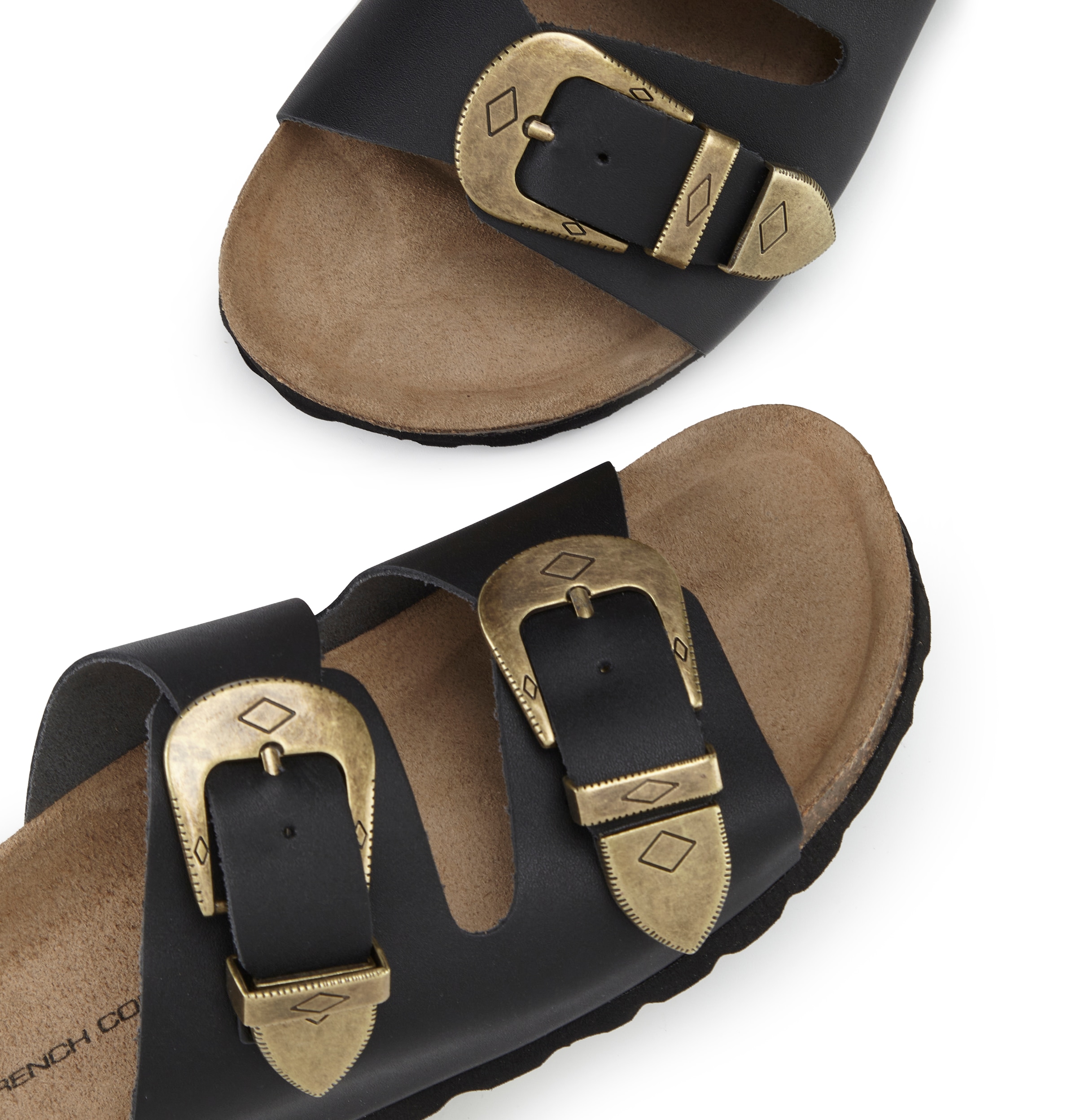 French Connection Pantolette »Mule, Sandale, offener Schuh, Sommerschuhe, Sandale, Lederpantolette«  NEU aus hochwertigem Leder mit weichem Korkfußbett