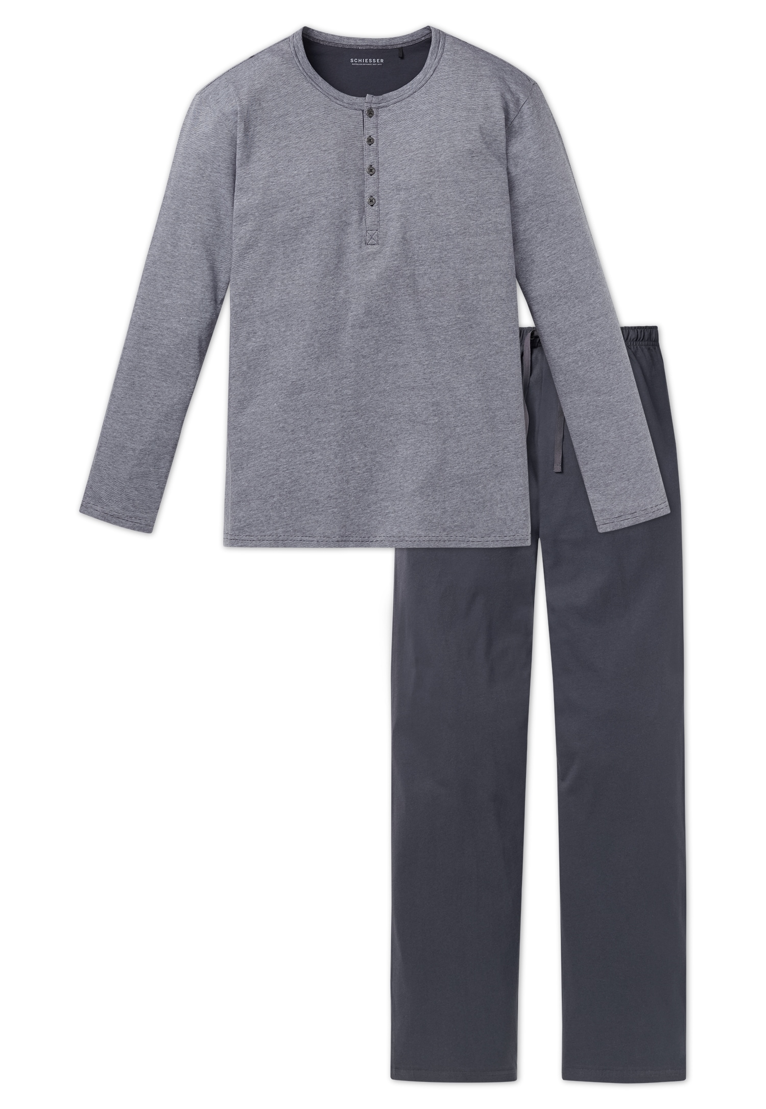 Schiesser Pyjama »selected! premium inspiration« 2 tlg. mit praktischer Knopfleiste