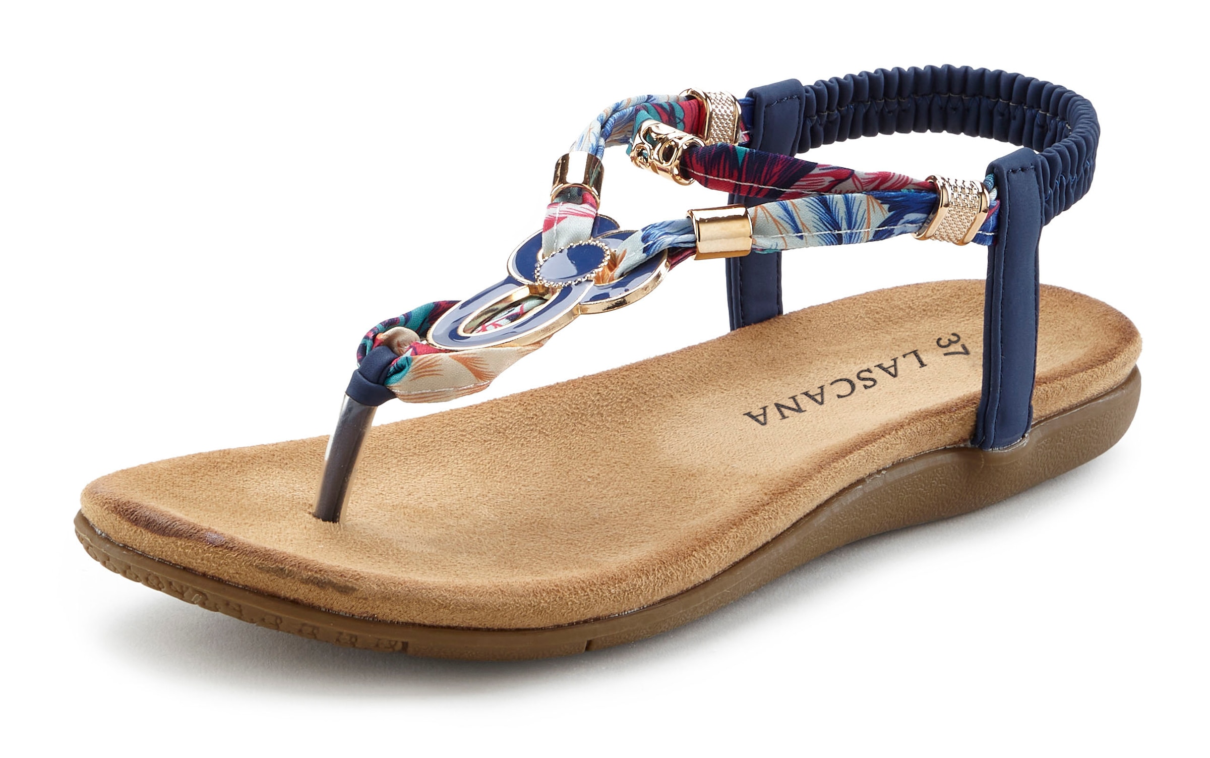 LASCANA Zehentrenner »Sommerschuh, offener Schuh, Sandalette,«  Sandale, Pantolette mit Stretcheinsatz