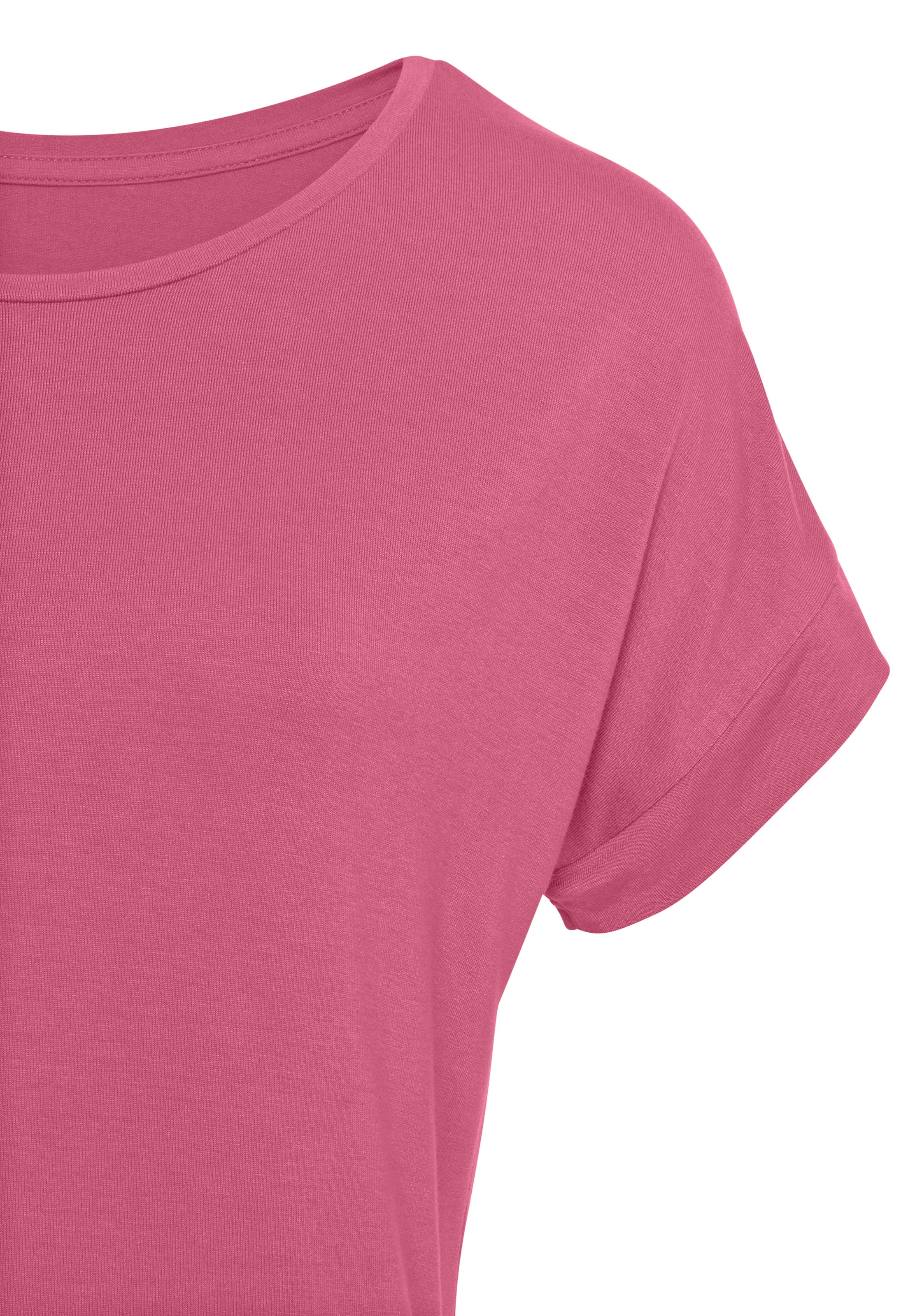 Vivance Kurzarmshirt »mit Gummizug im Bund«, aus weichem Viskose-Stretch