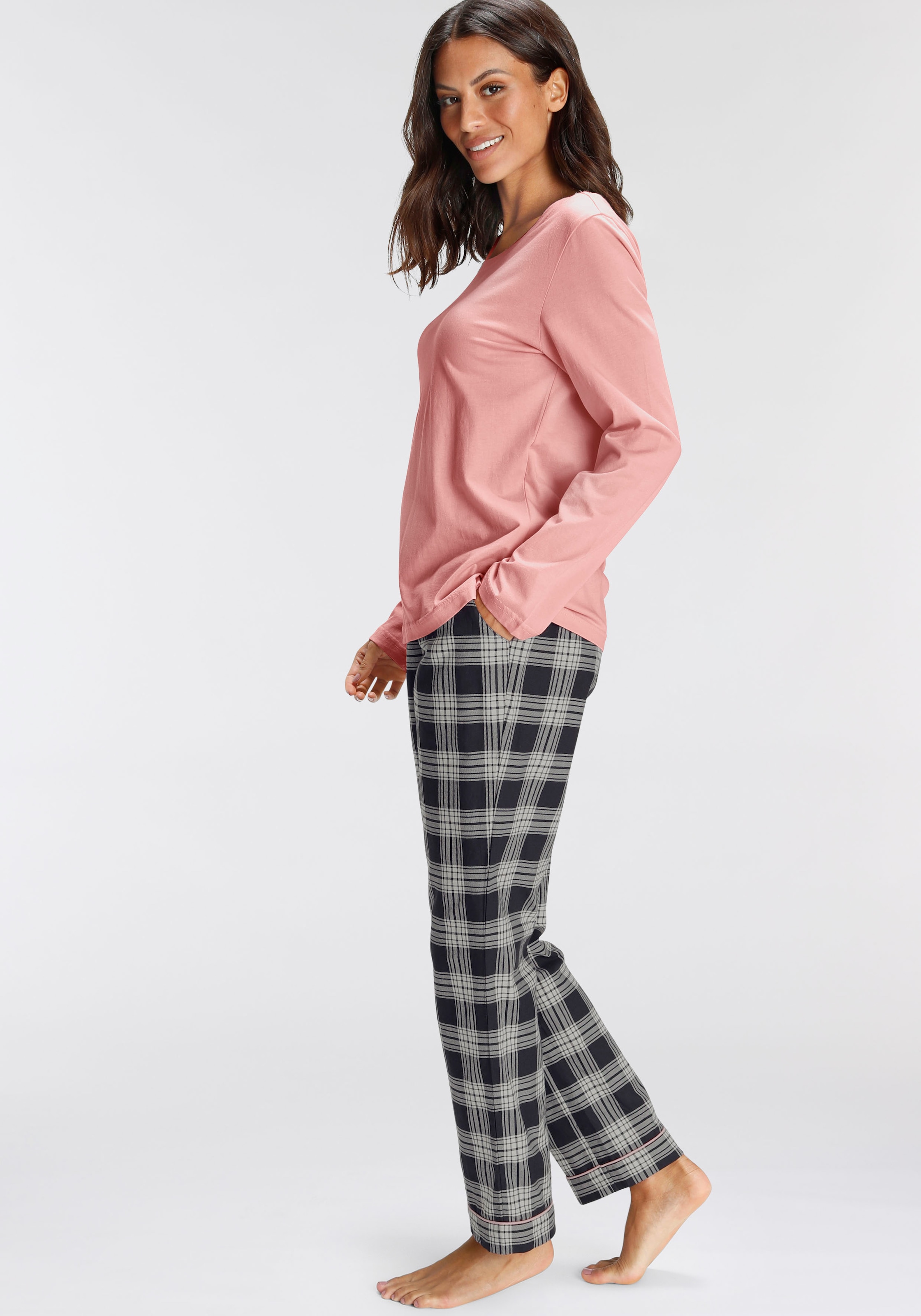H.I.S Pyjama, (2 tlg.), mit karierter Schlafhose