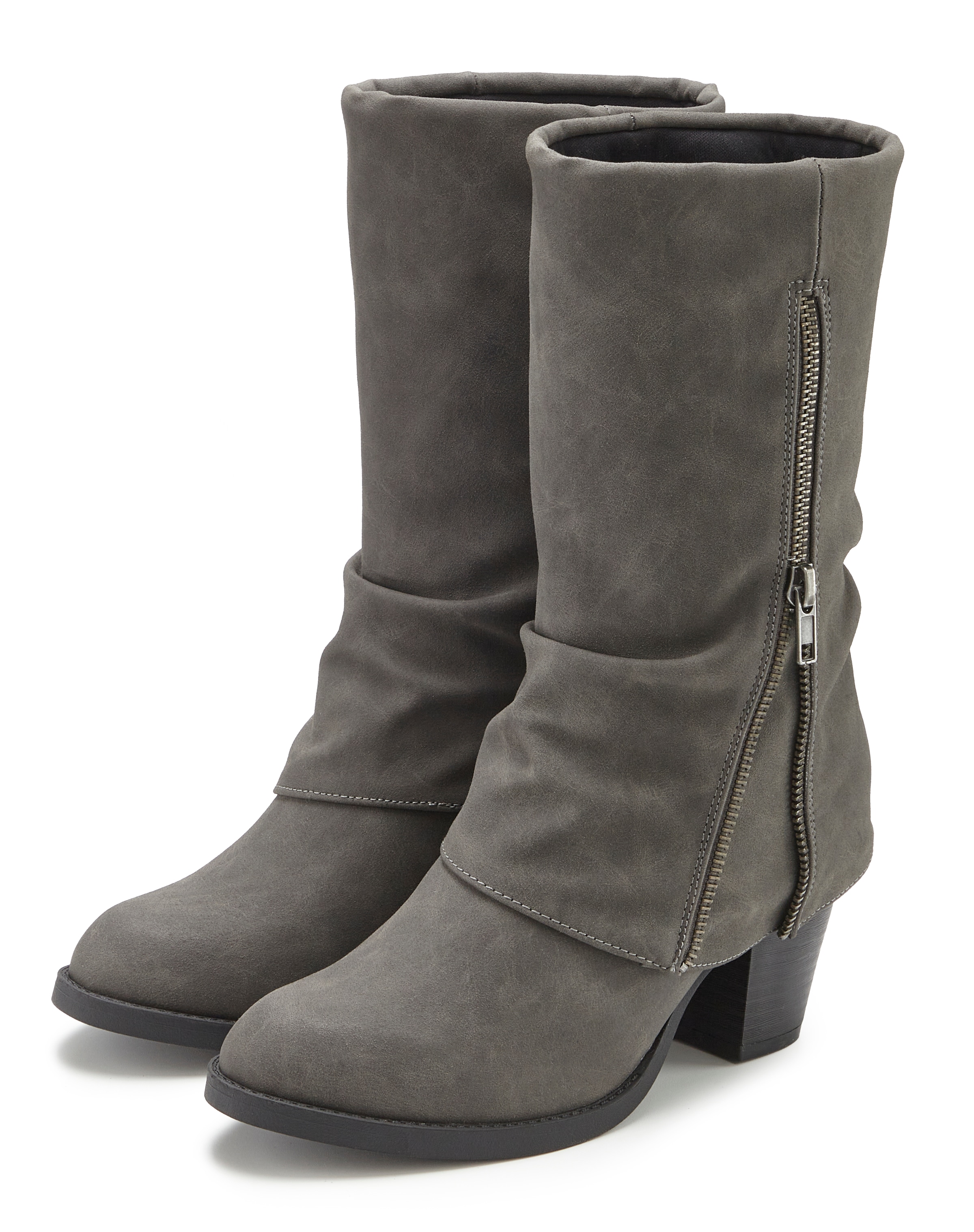 LASCANA Stiefel »Stiefelette, Boots, Cowboy-Stiefel,«  NEU mit Blockabsatz und modischem Zierreißverschluss