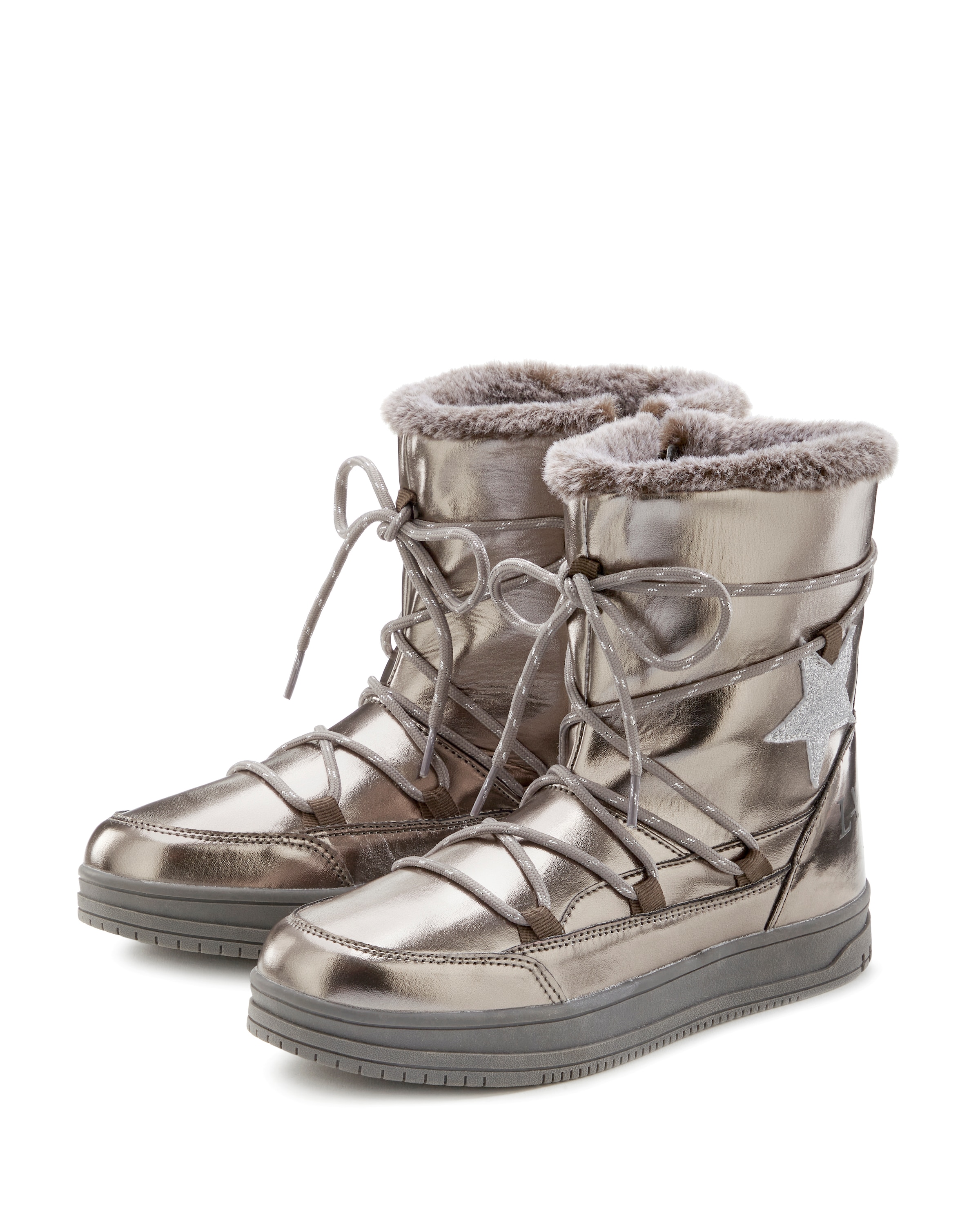 LASCANA Winterboots  mit Warmfutter & Glitzerdetail, Snow Boots, Winterstiefel, Stiefelette