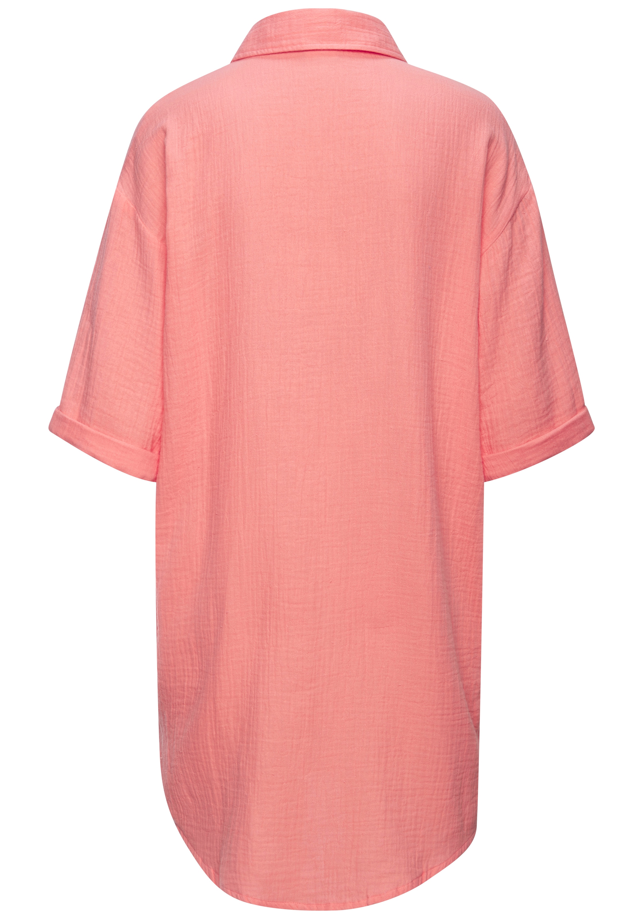 Beachtime by Lascana Longbluse »aus weicher Musselinware« lange Hemdbluse aus Musselinware, lockeres Hemdkleid, Strandkleid