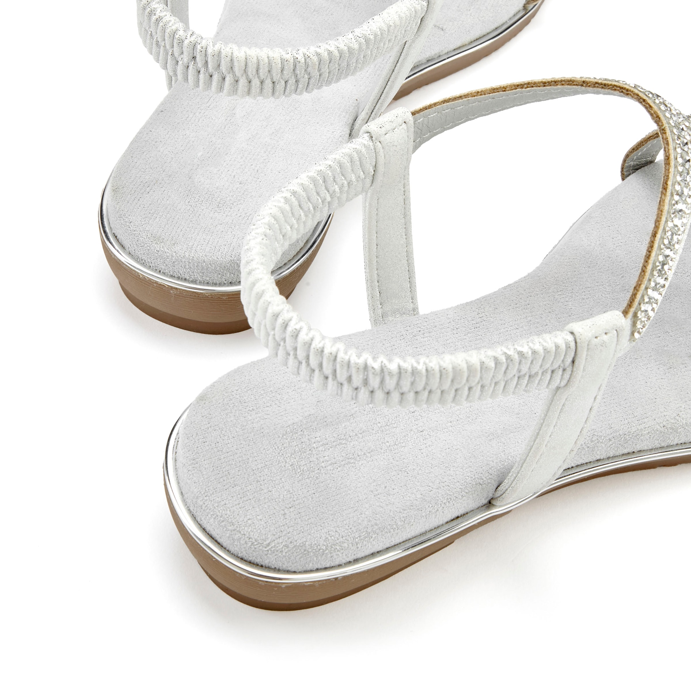 Vivance Sandale »Sandalette, Sommerschuh,«, mit Glitzer Verzierungen und elastischen Riemchen