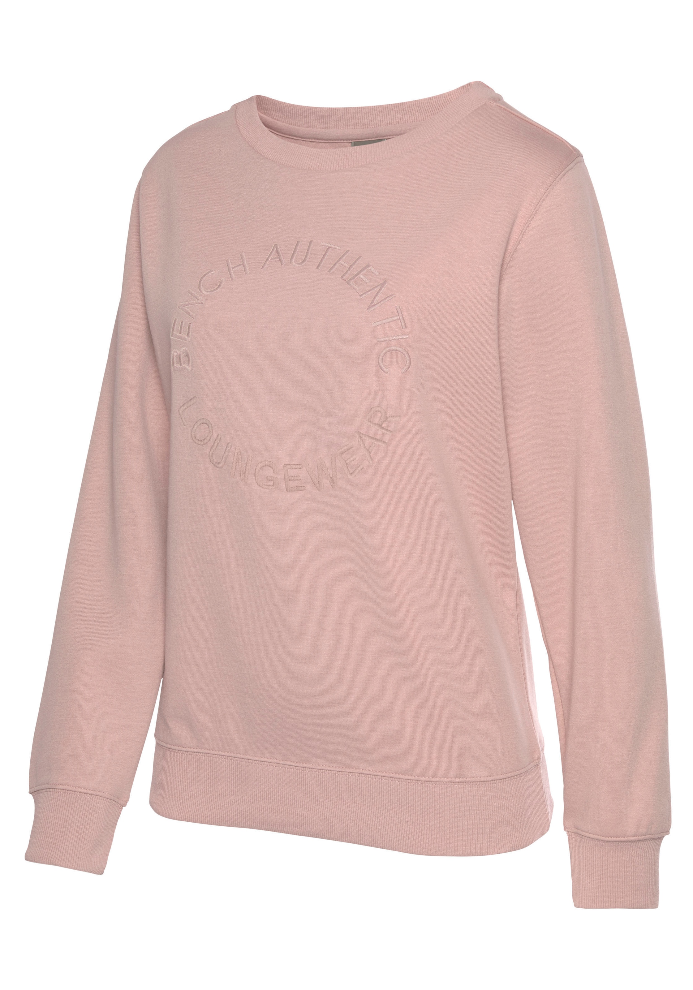 Bench. Loungewear Sweatshirt, mit runder Logostickerei, Loungwear