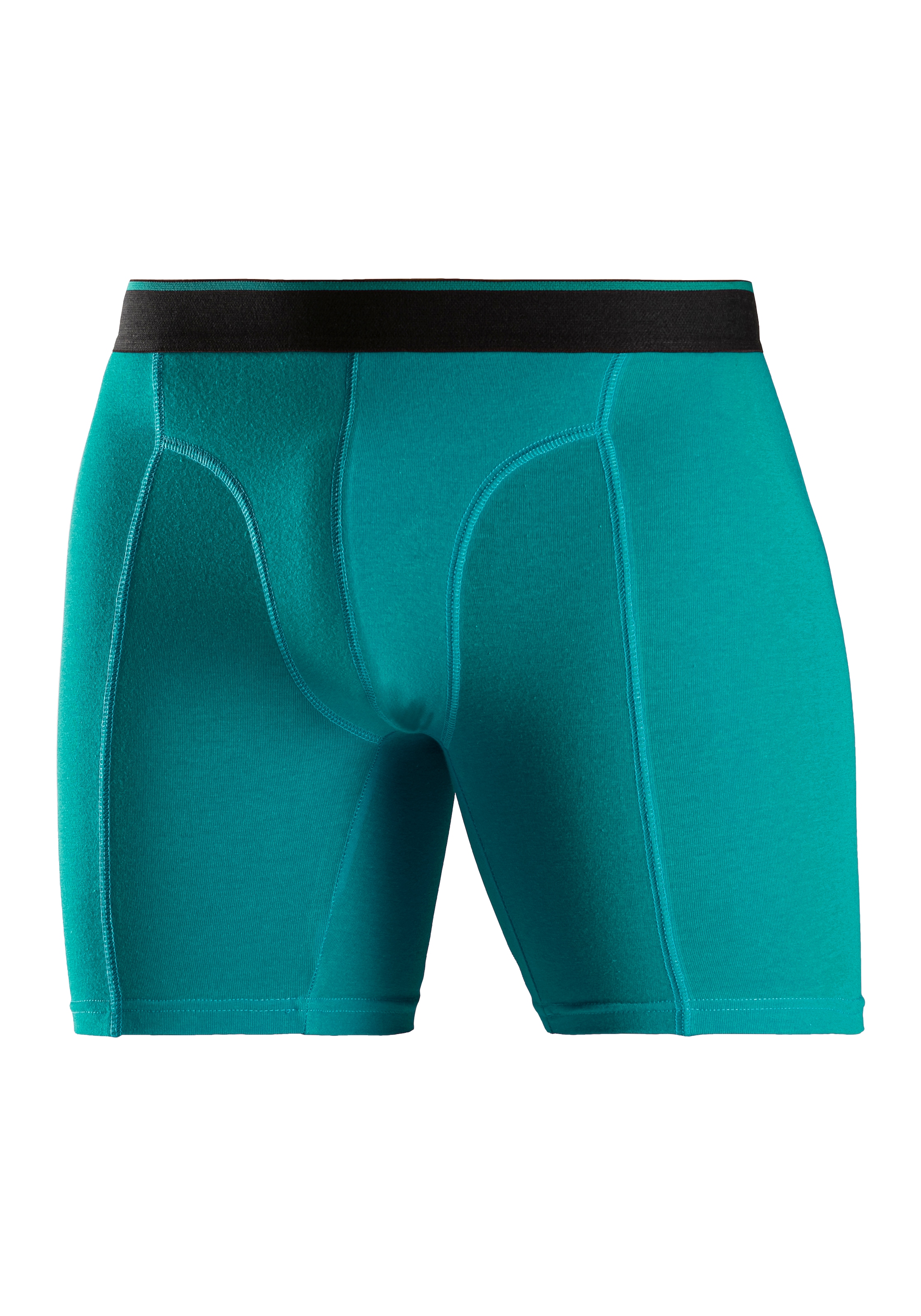 AUTHENTIC LE JOGGER Langer Boxer Packung, 5 Stk. mit zweifarbigem Webbund und längerem Bein