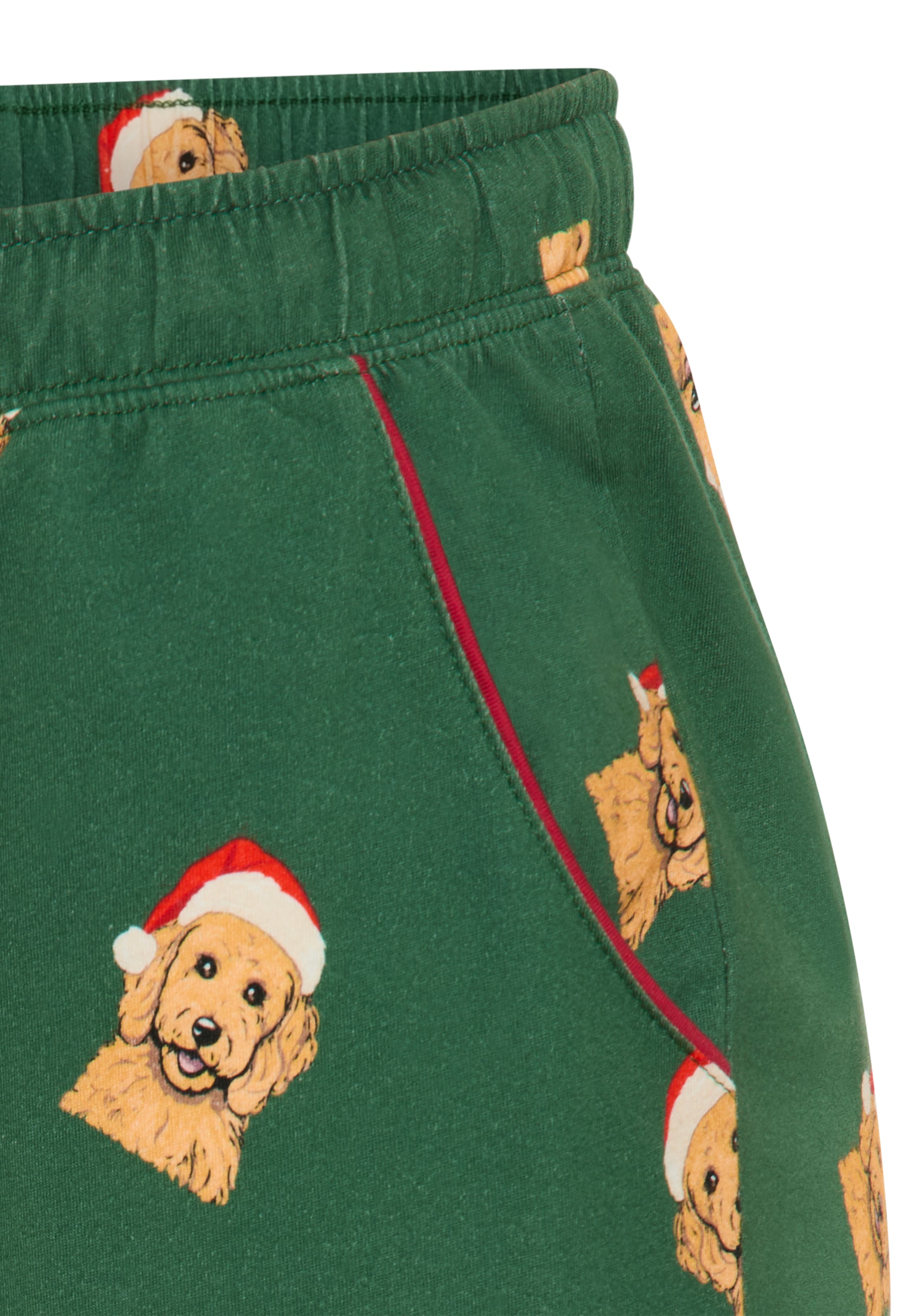 LASCANA Pyjama 2 mit süßem Weihnachts-Hunde-Print