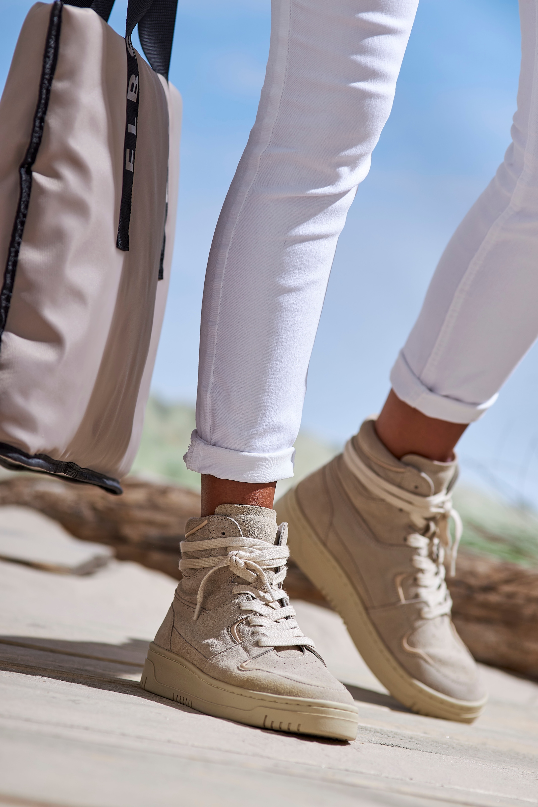 Elbsand Shopper »Schultertasche«, große Handtasche, Henkeltasche, Tragetasche, als Badetasche VEGAN