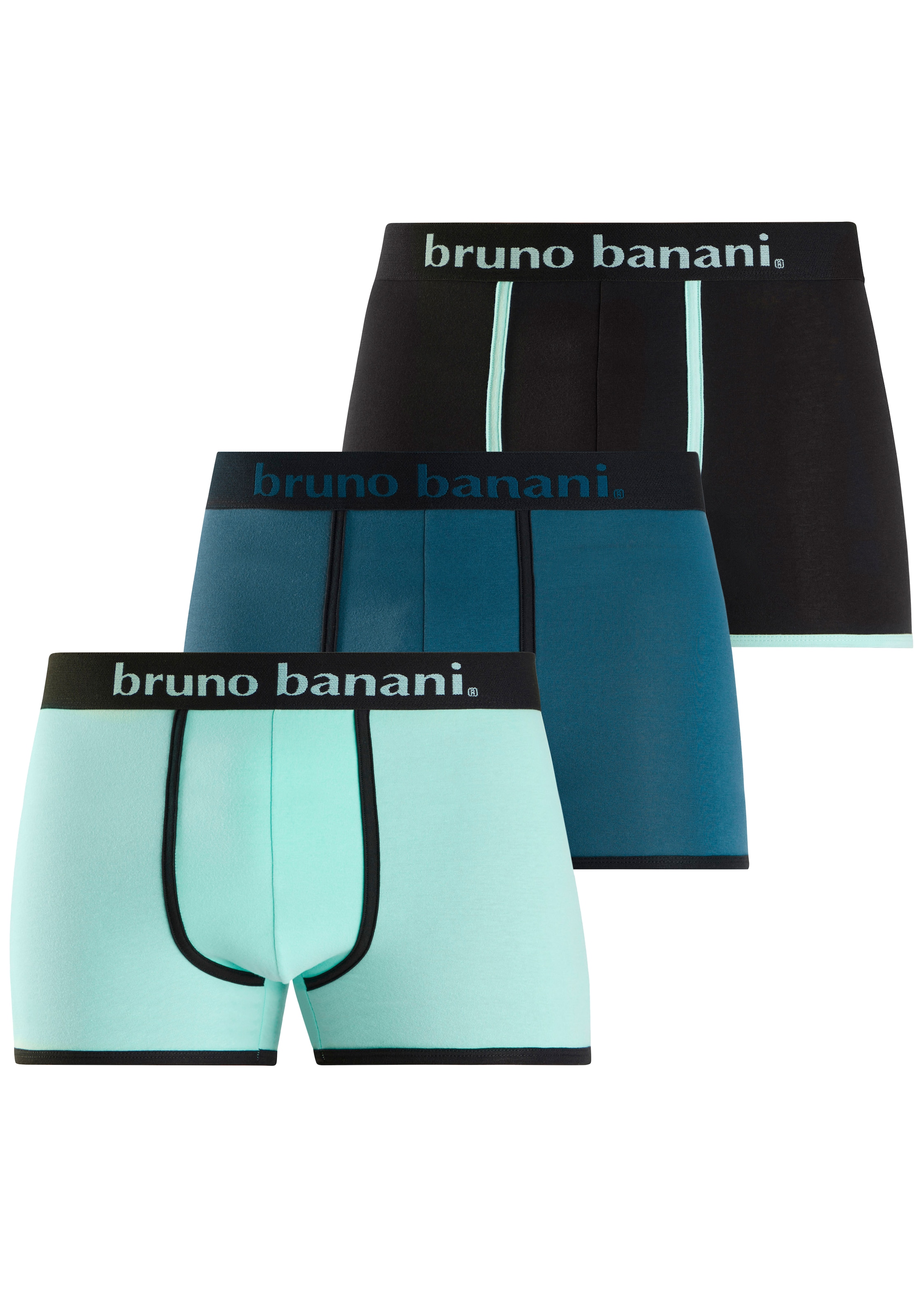 Bruno Banani Boxer »Boxershorts für Herren« Packung, 3 Stk. mit modischen Einfassungen