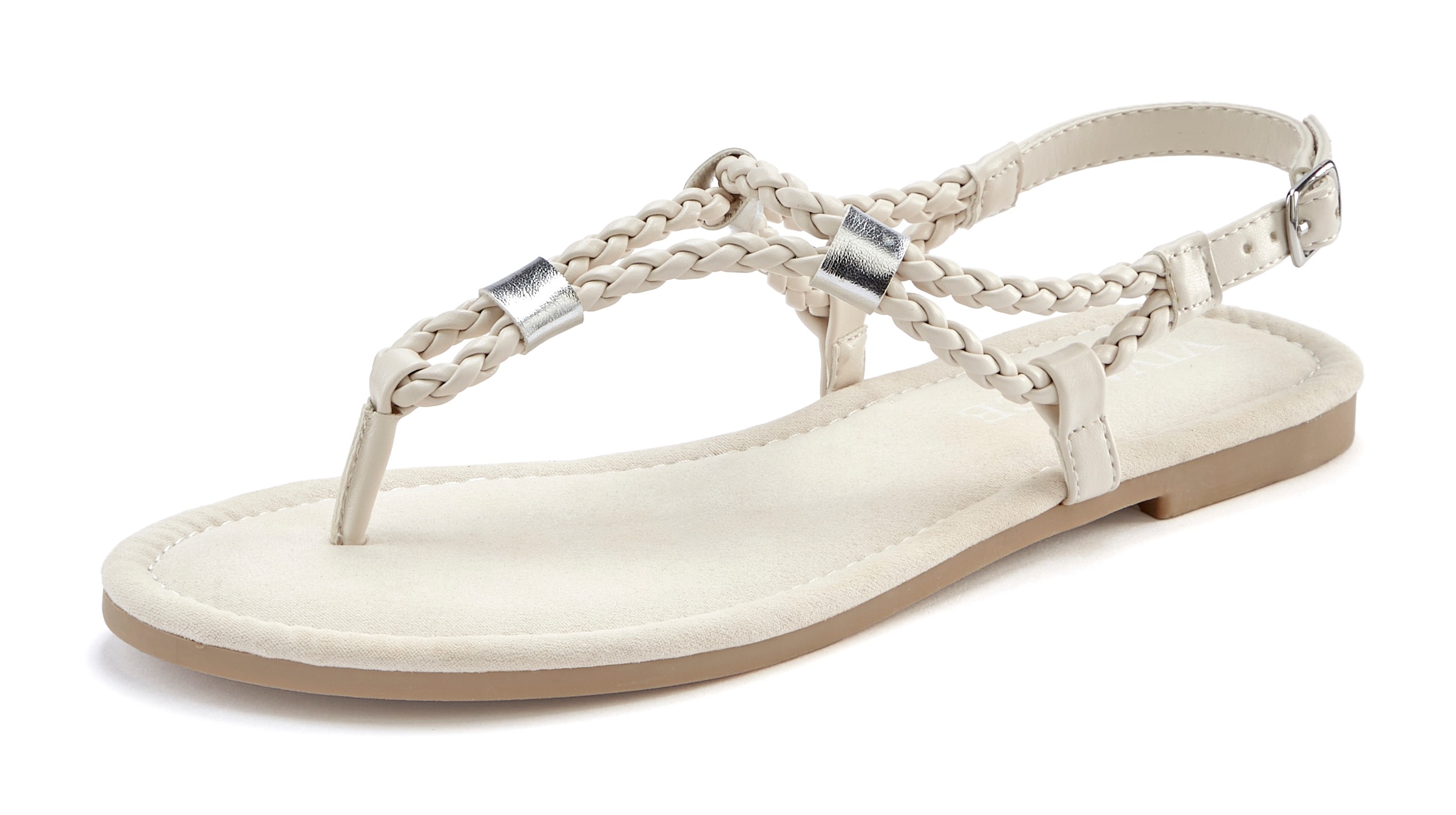 Vivance Sandale »Sommerschuh«, Zehentrenner, Sommerschuh, Sandalette mit raffinierten Riemchen