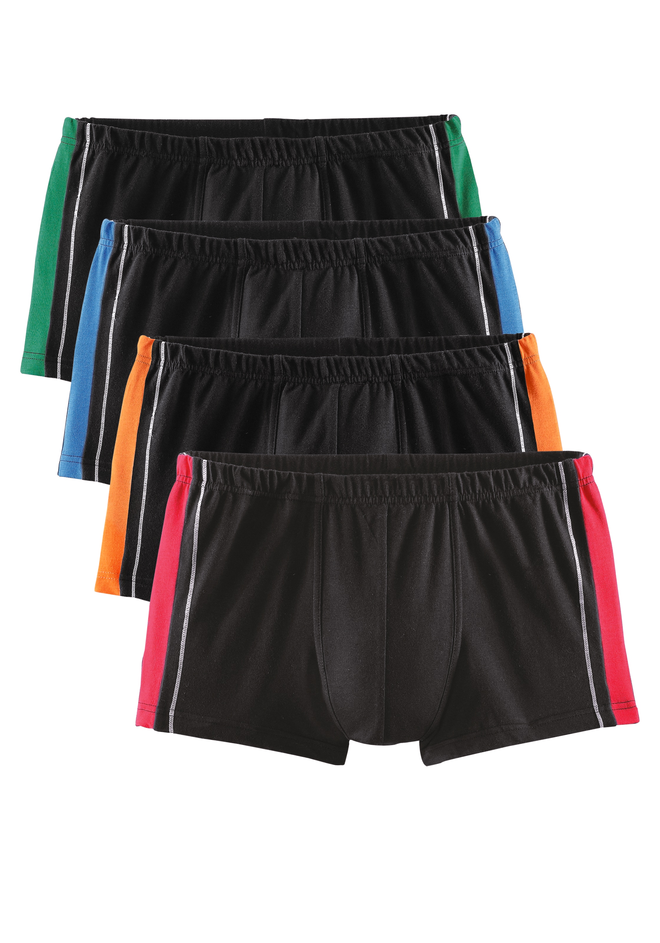 AUTHENTIC LE JOGGER Boxer »Boxershorts für Herren« Packung, 4 Stk. mit kontrastfarbigen Streifen seitlich