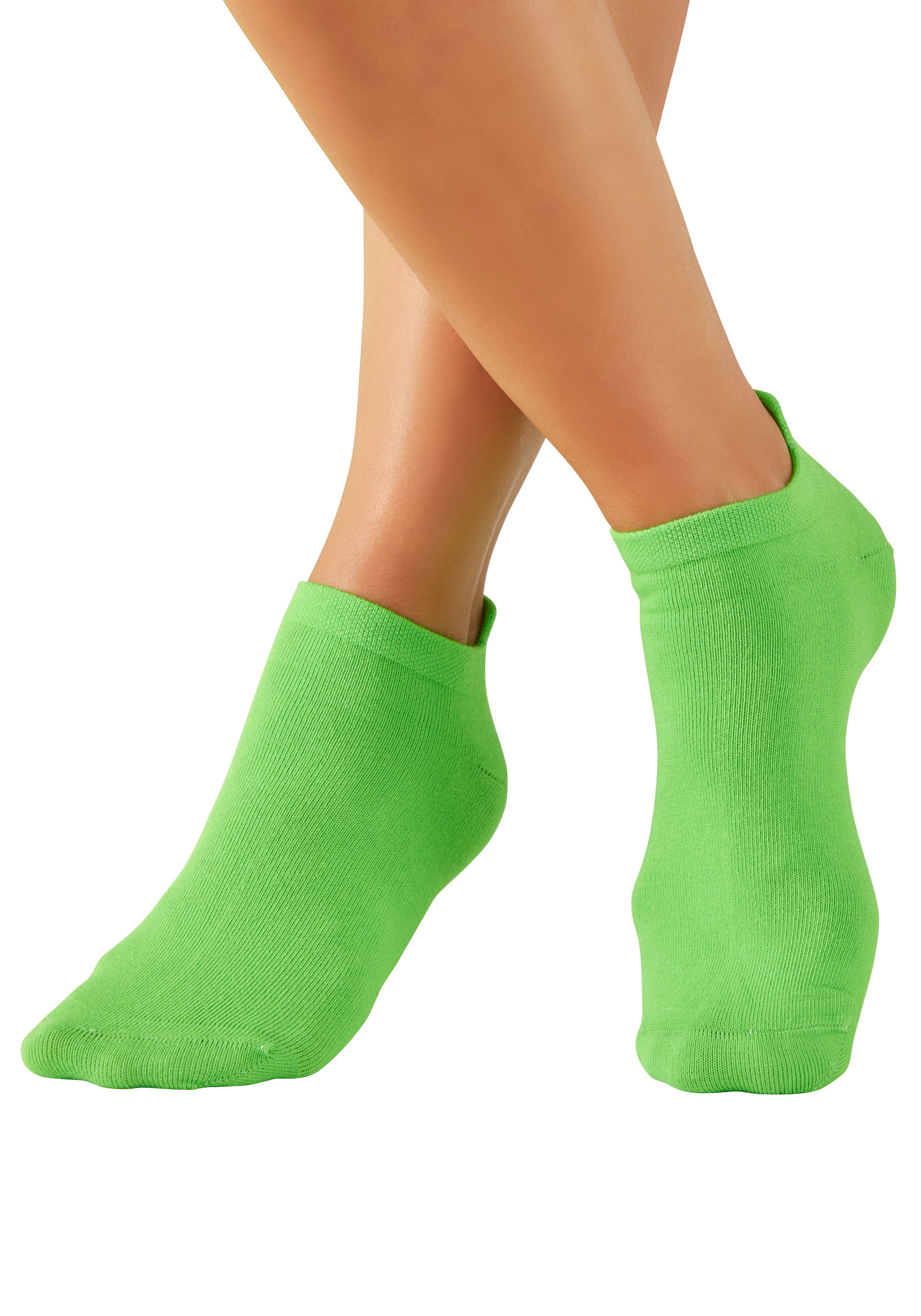 LASCANA Sneakersocken »für Damen mit eingestricktem Markenlogo« Box, Box, 7 Paar tlg. in ansprechender Geschenkbox