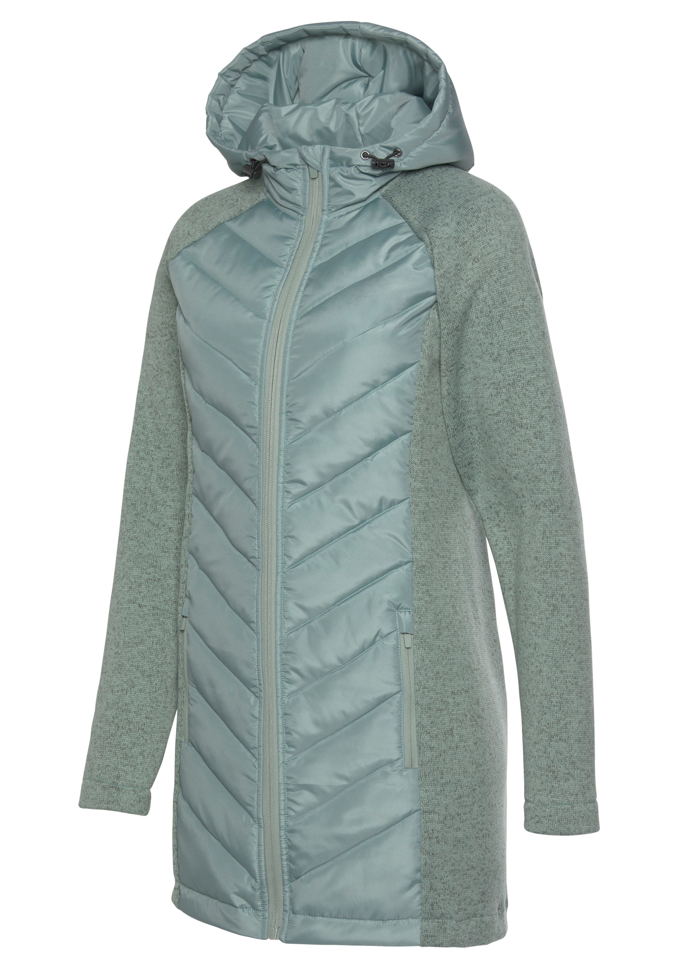 Vivance Steppjacke, mit Kapuze, mit Strickfleece-Ärmeln
