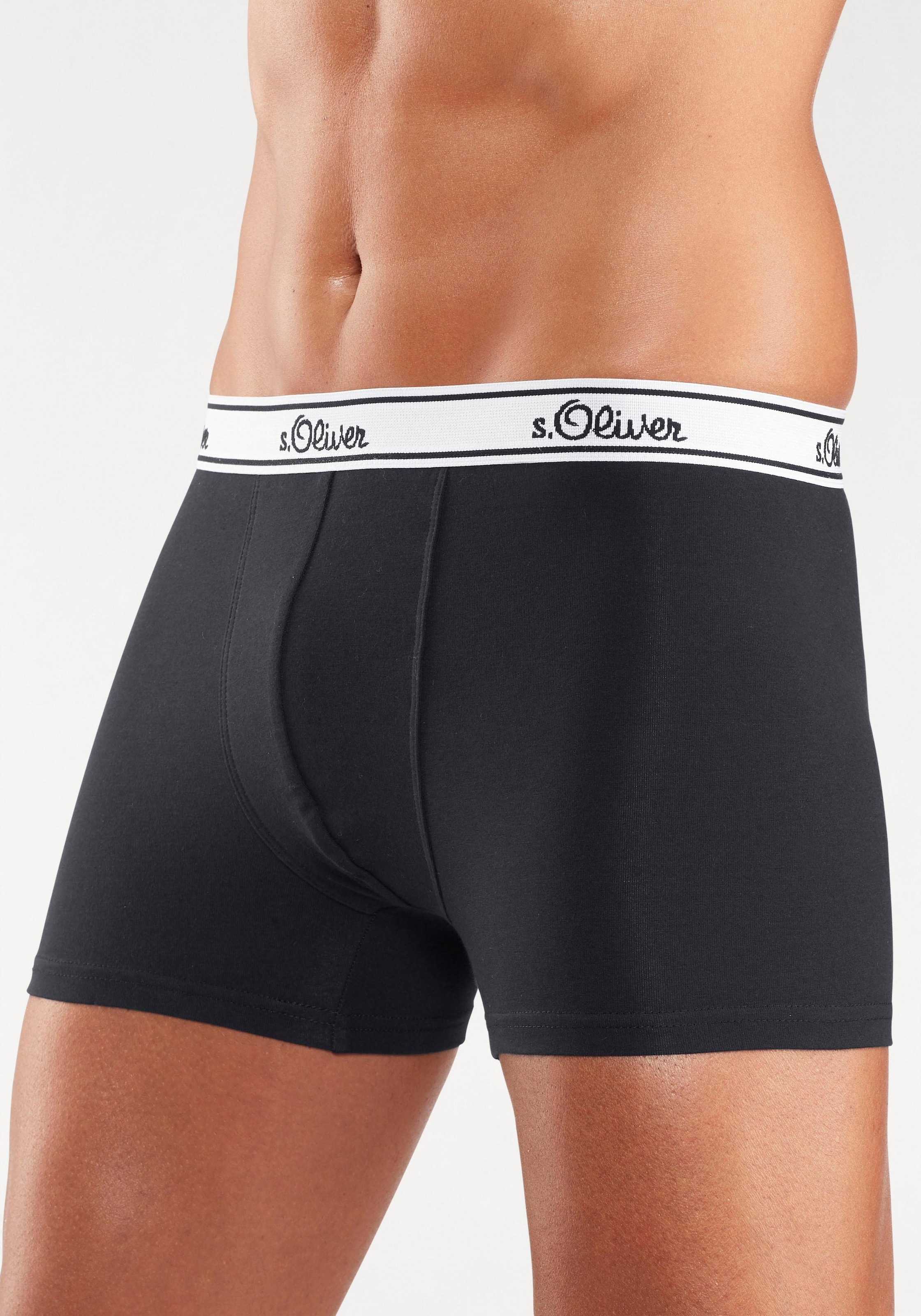s.Oliver Boxer »Boxershorts für Herren«, (Packung, 3 St.), mit weißem Webbund