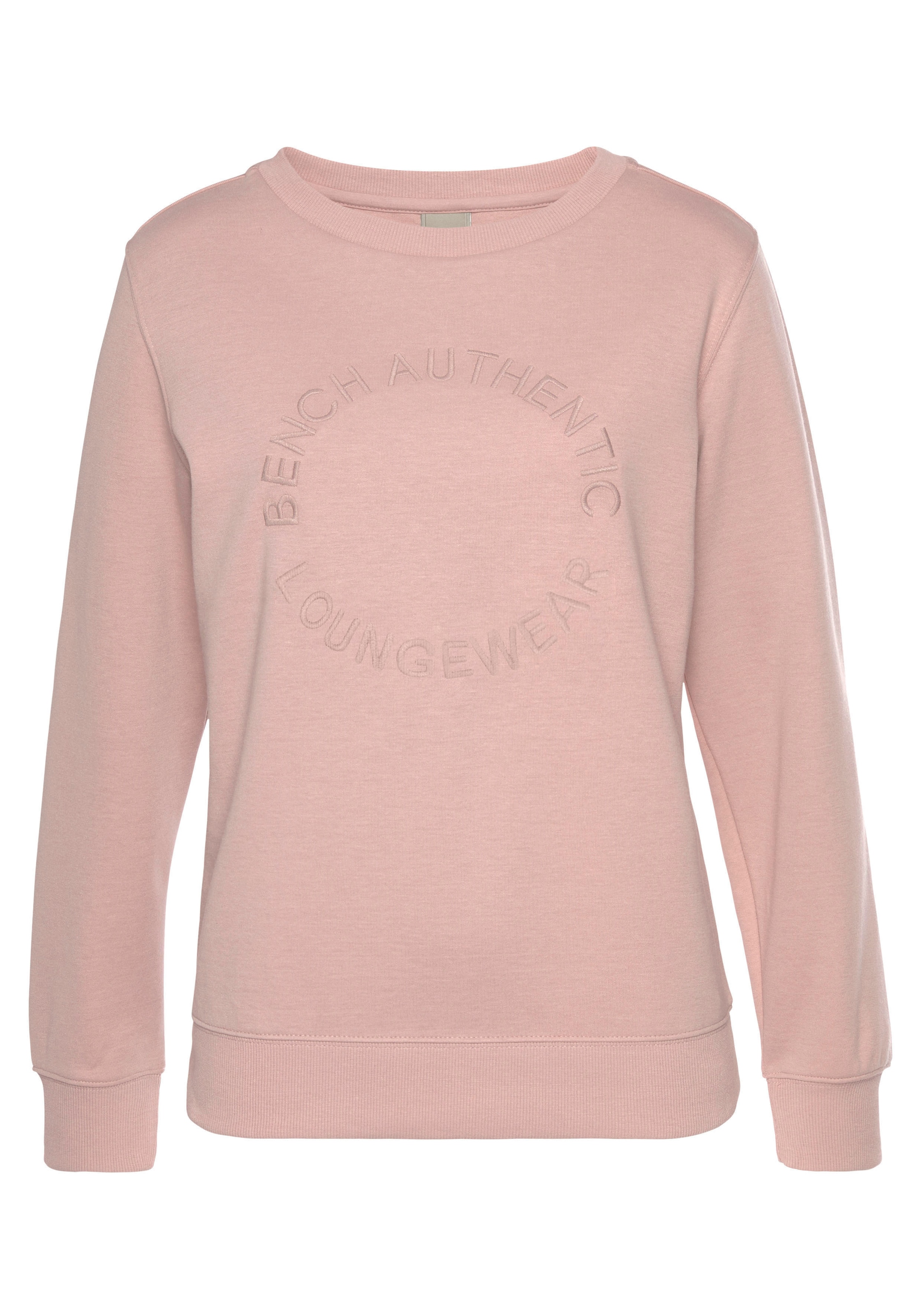 Bench. Loungewear Sweatshirt, mit runder Logostickerei, Loungwear