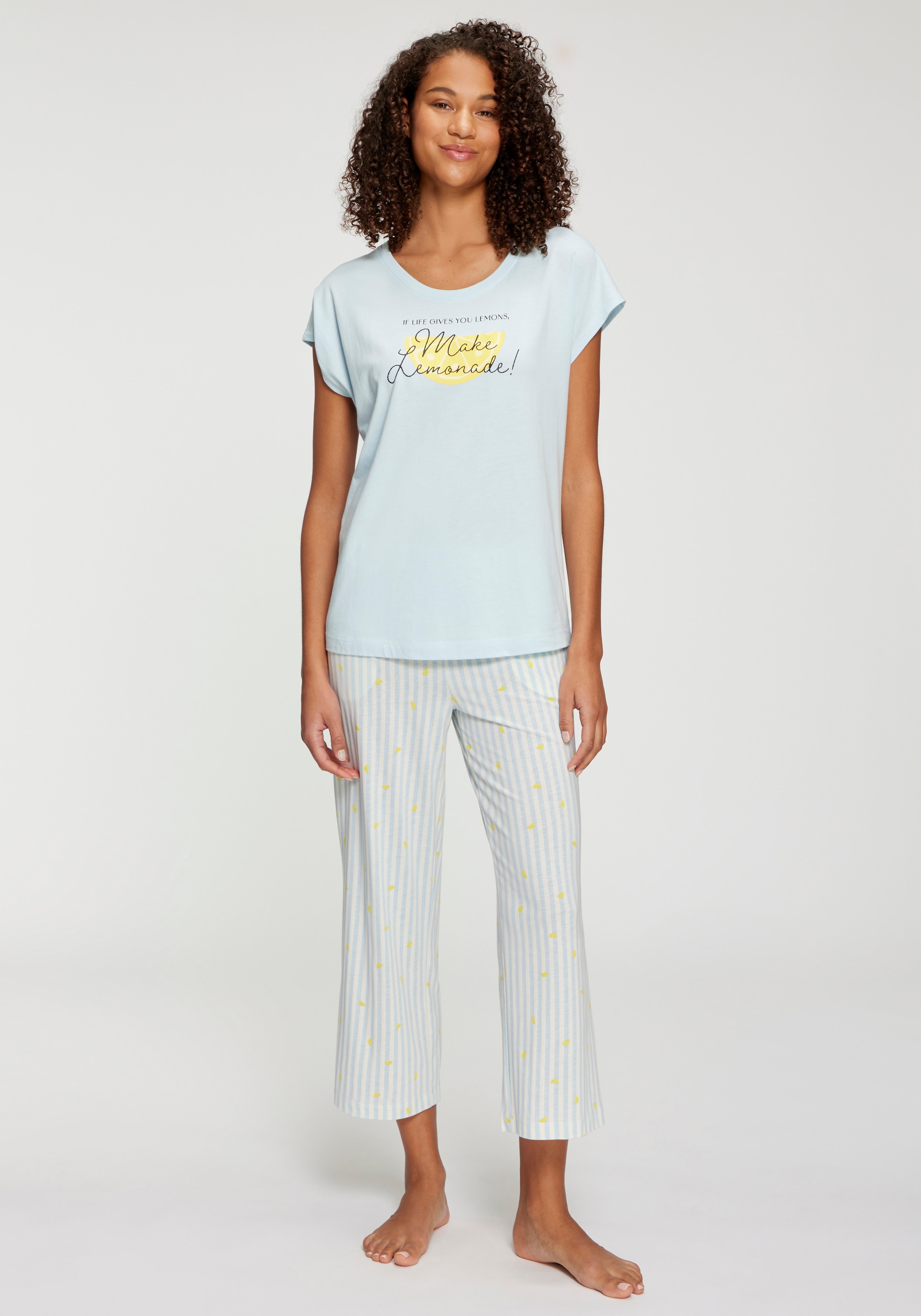 Vivance Dreams by Lascana Pyjamaoberteil mit Frontprint