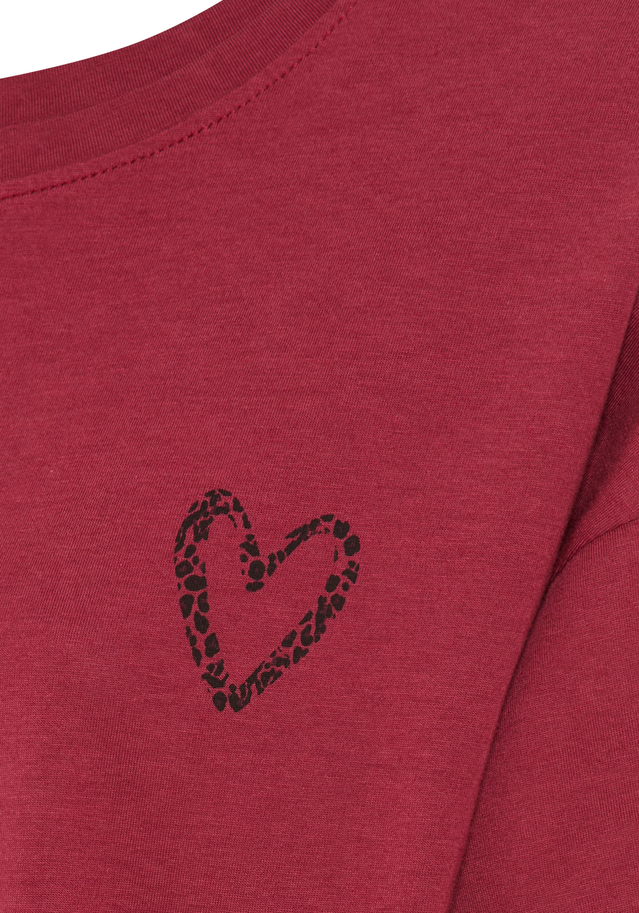 s.Oliver T-Shirt 1 mit kleinem Herzprint auf der Brust