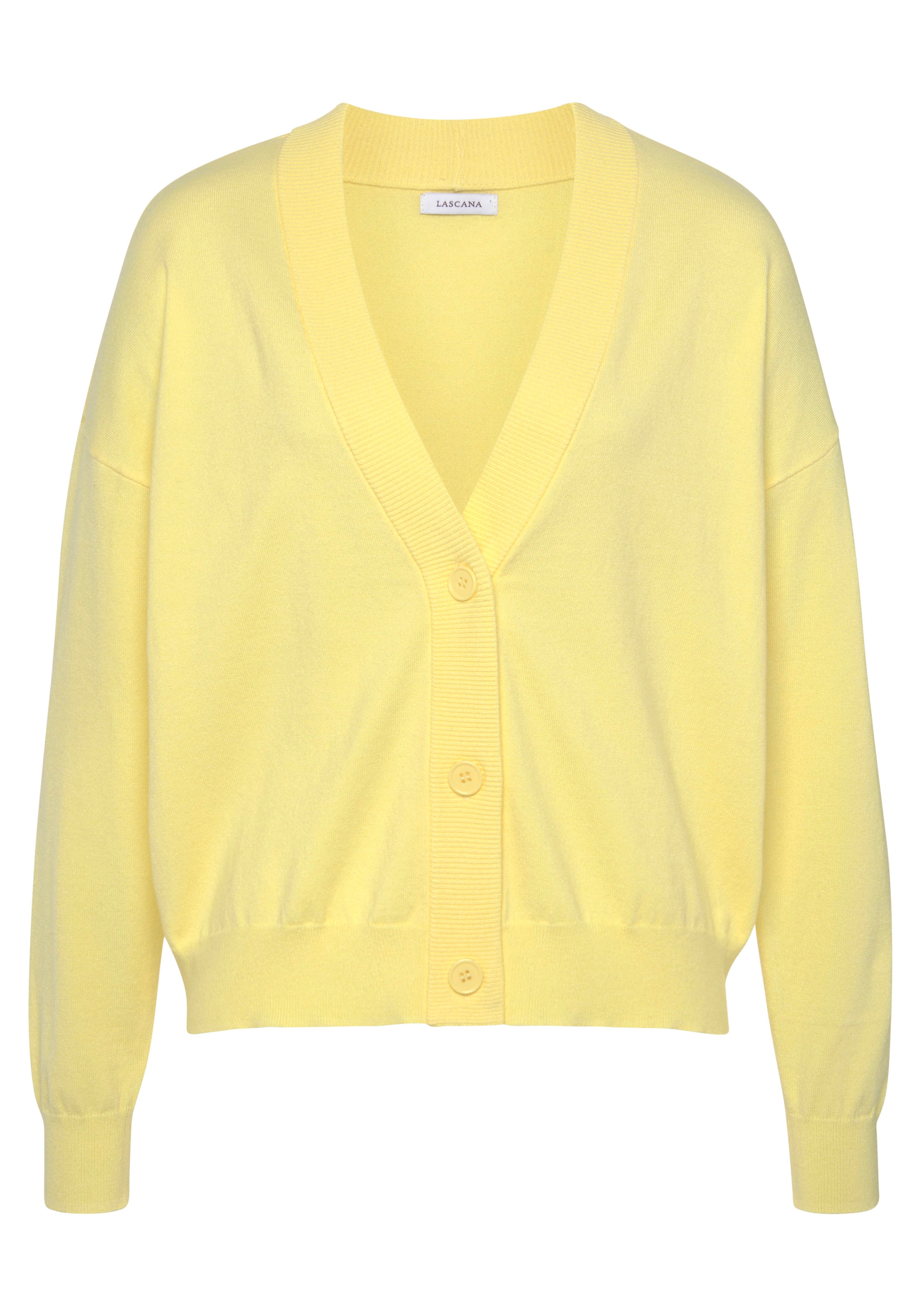 LASCANA Strickjacke, in kurzer Form, Loungewear