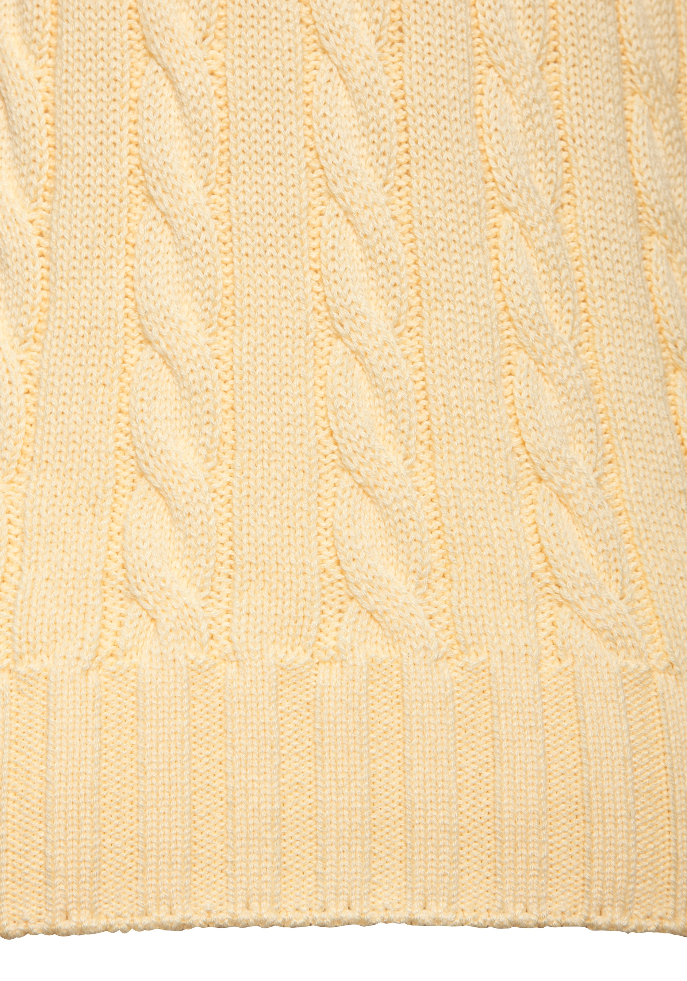 LASCANA V-Ausschnitt-Pullover mit Zopfstrickmuster