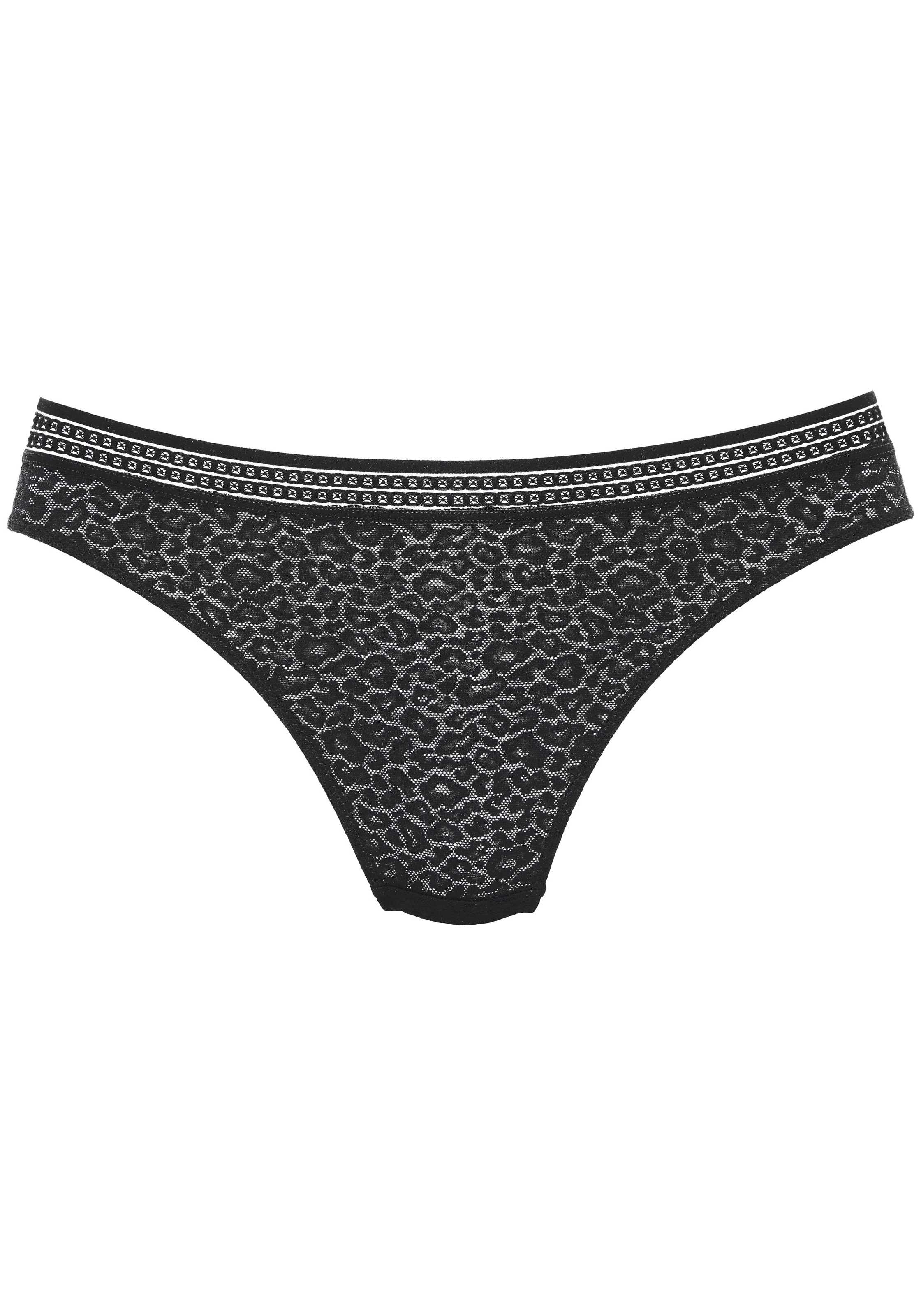 LASCANA String »Freya«, aus Spitze in Leo-Optik mit modischem Bund, sexy Dessous