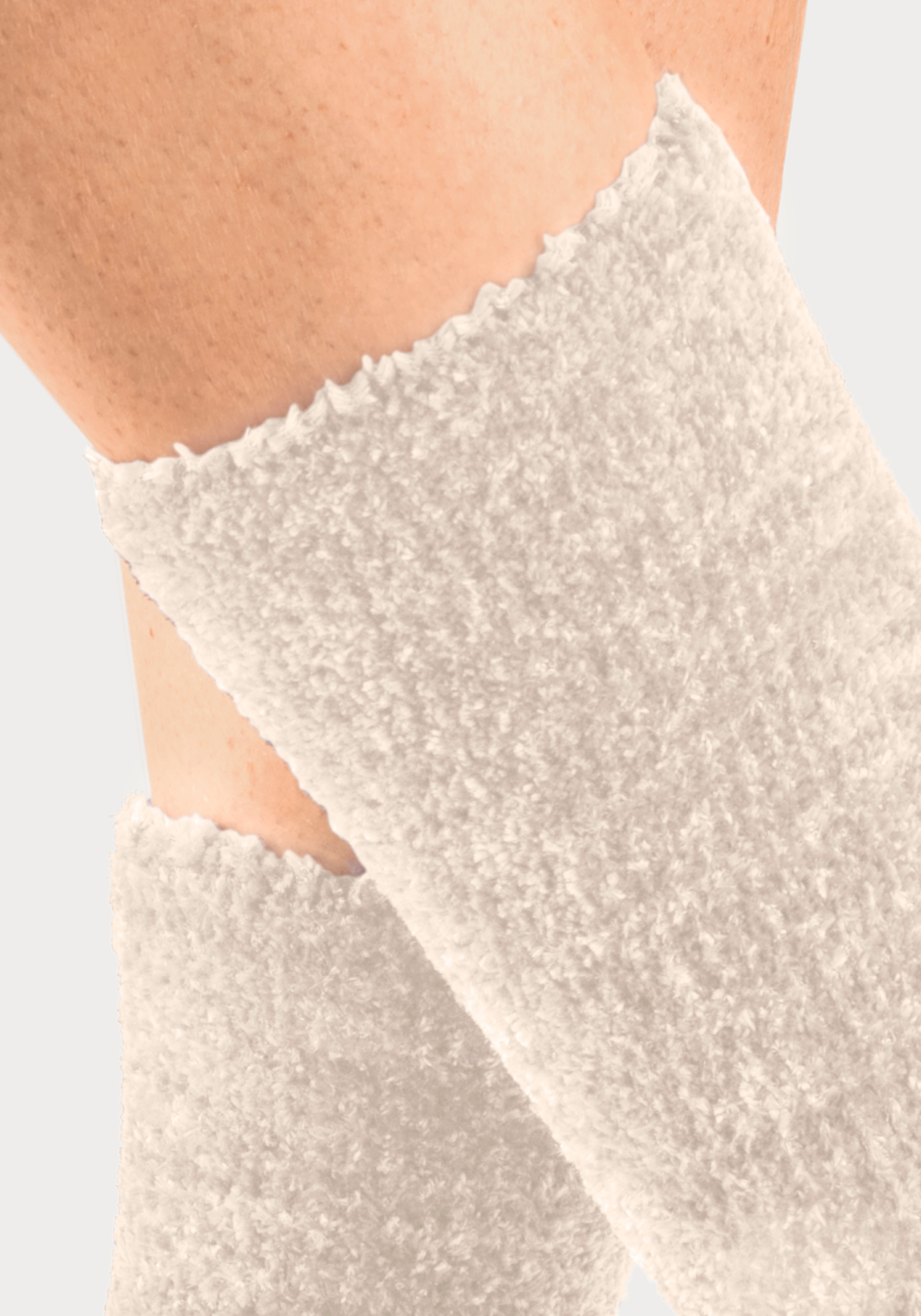 Lavana Kuschelsocken, (Packung, 5 Paar), Bettsocken aus weichem, leicht glänzendem Chenillegarn