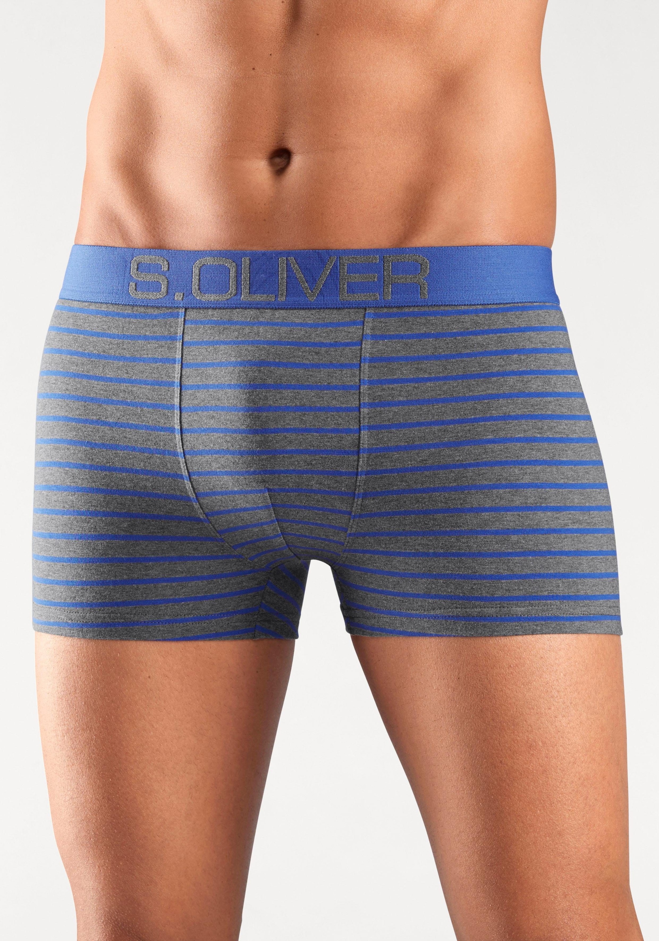 s.Oliver Boxer »Boxershorts für Herren«, (Packung, 4 St.), mit kontrastfarbenem Webbund